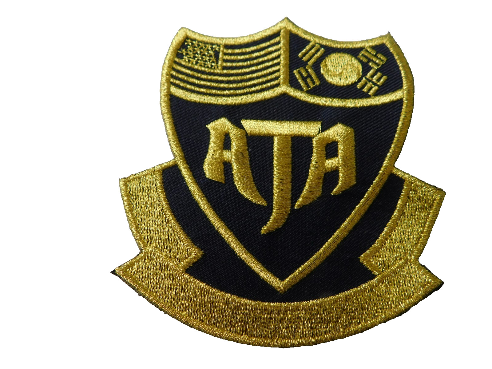 AMERICAN TAEKWONDO ASSOCIATION ATA GOLD PATCH MARTIAL ARTS CLUB FIGHT