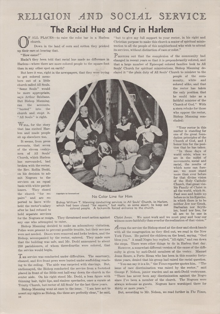 1932 Racial Hue and Cry in Harlem Racism African American 1930s Magazine Article