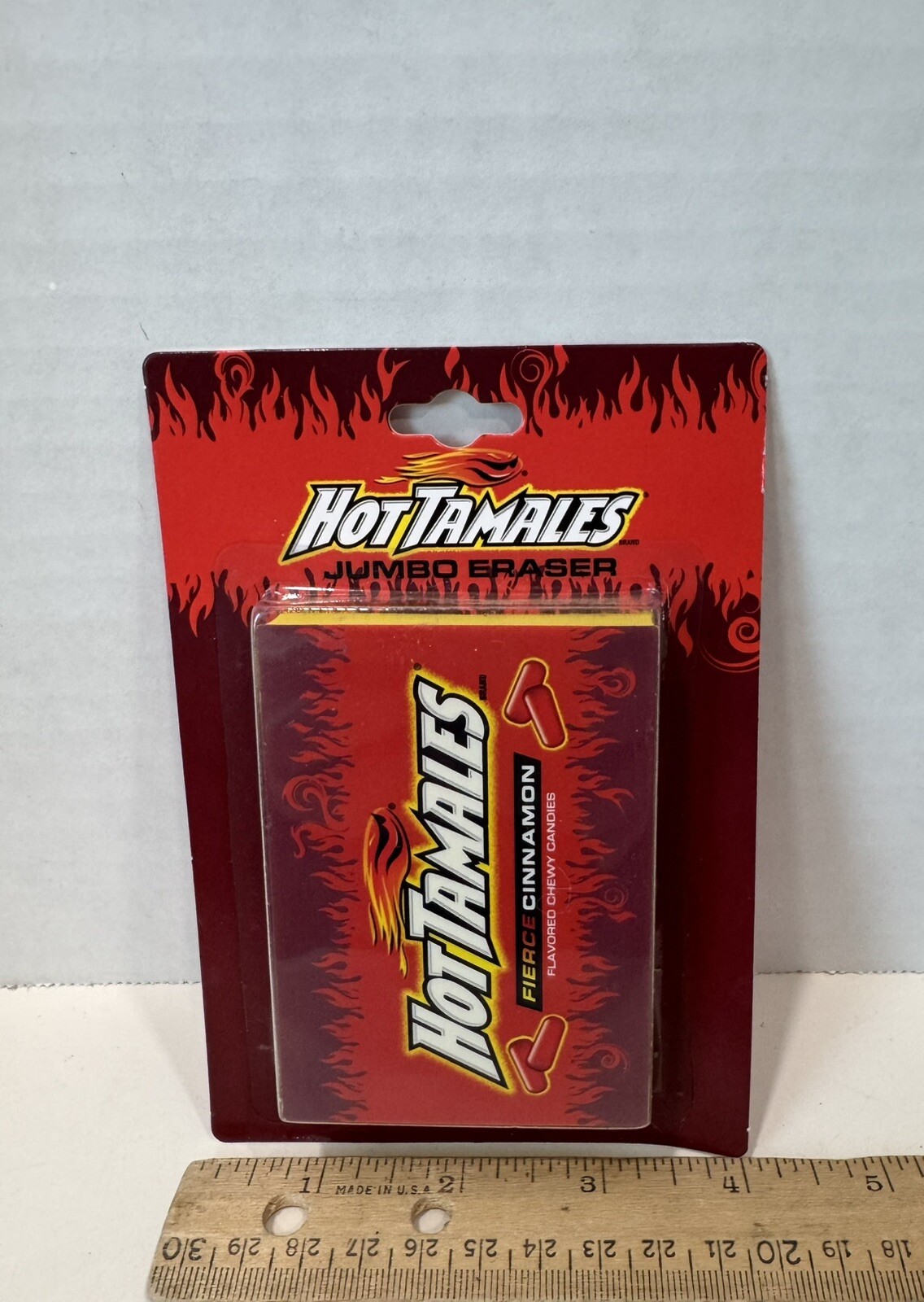 Just Born Hot Tamales Candy Jumbo Eraser ABG Accessories, New 2024