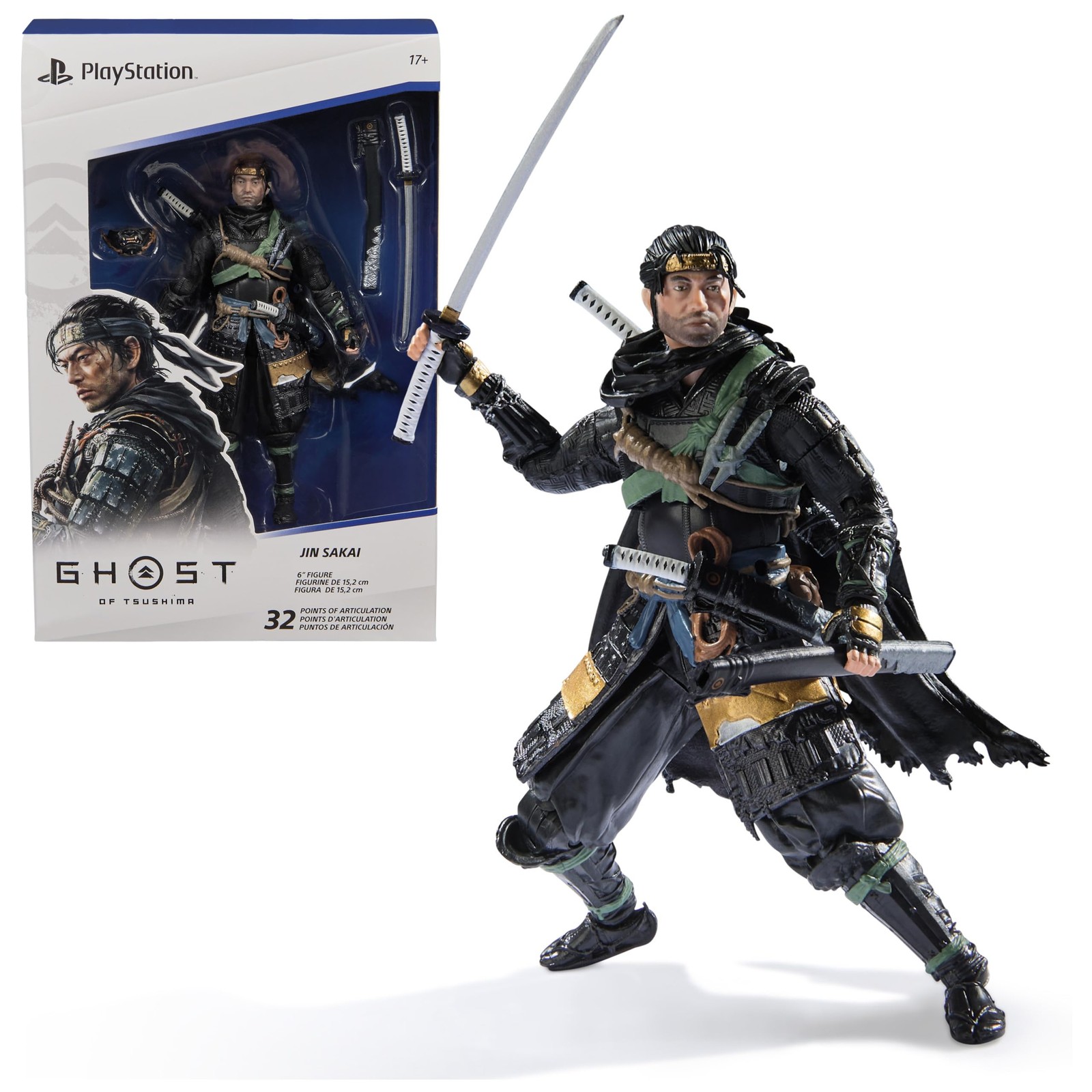 PlayStation, Ghost of Tsushima, 6” Jin Sakai 1, 6″ Samurai Figure