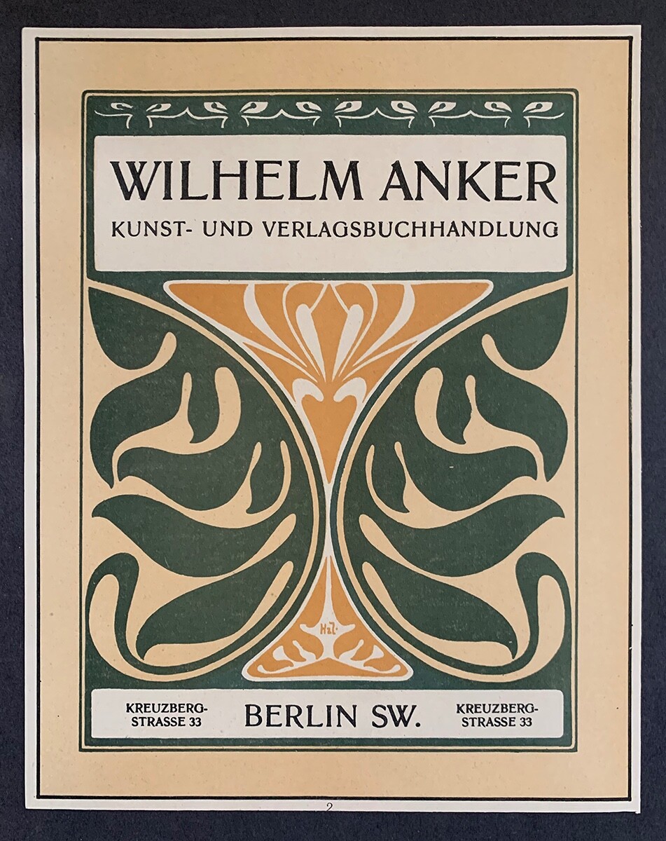 Art Nouveau Publishers Label Design Printed 1905 in Berlin