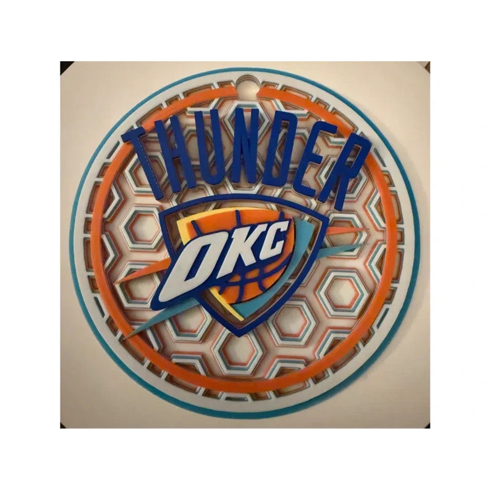 Oklahoma Thunder Wall Art Or Display 3D printed Dimensional Mosaic
