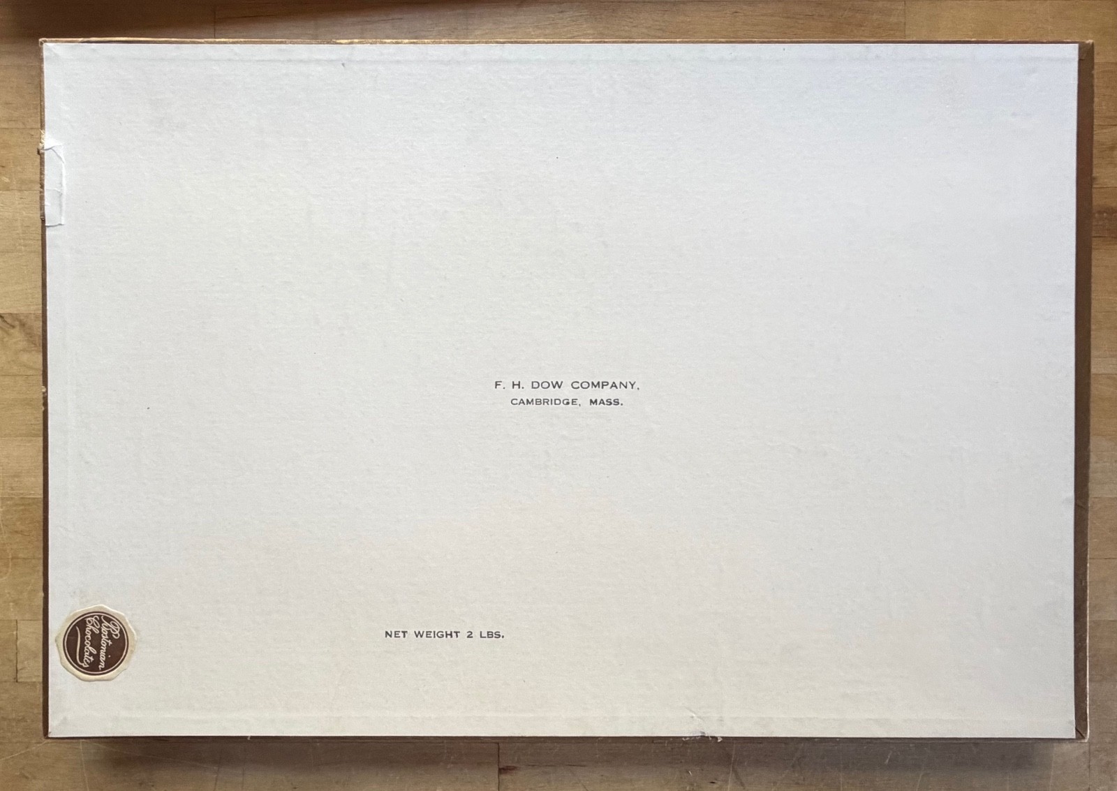 F.H. Dow Company, Cambridge Mass., Bostonian Chocolates Box ca. 1910-1920
