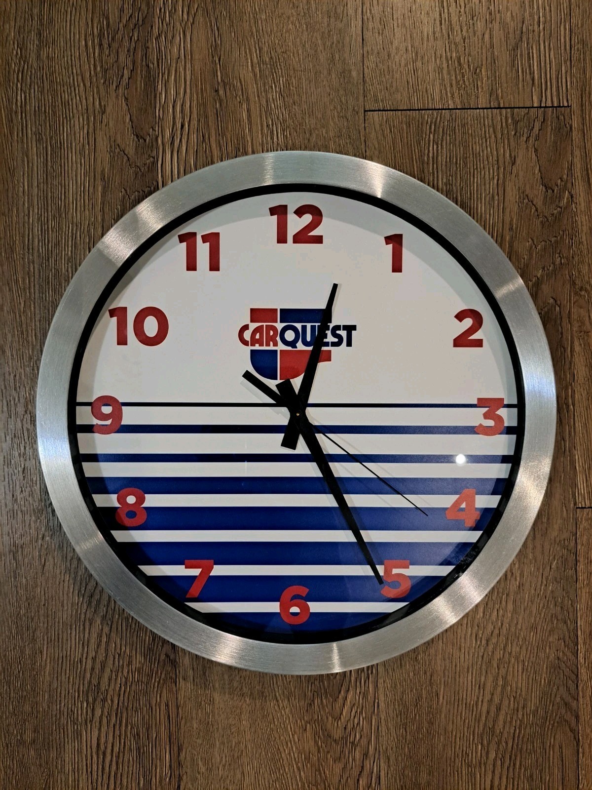 New Factory Industrial CARQUEST Metal Rim Garage Wall Clock Man Cave Decor