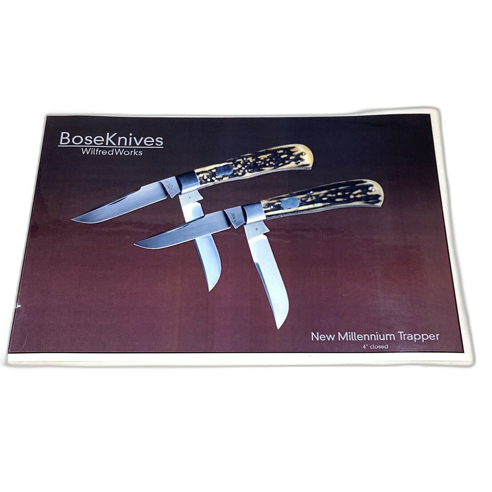 Bose Knives Advertising Sign Millennium Trapper Laminated Mat Wilfred Work
