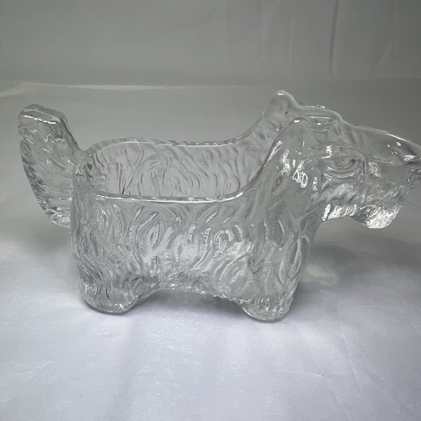 Vintage 1930’s POST Cereal LE Smith Pressed CLEAR Glass Scottie Dog Creamer Rare