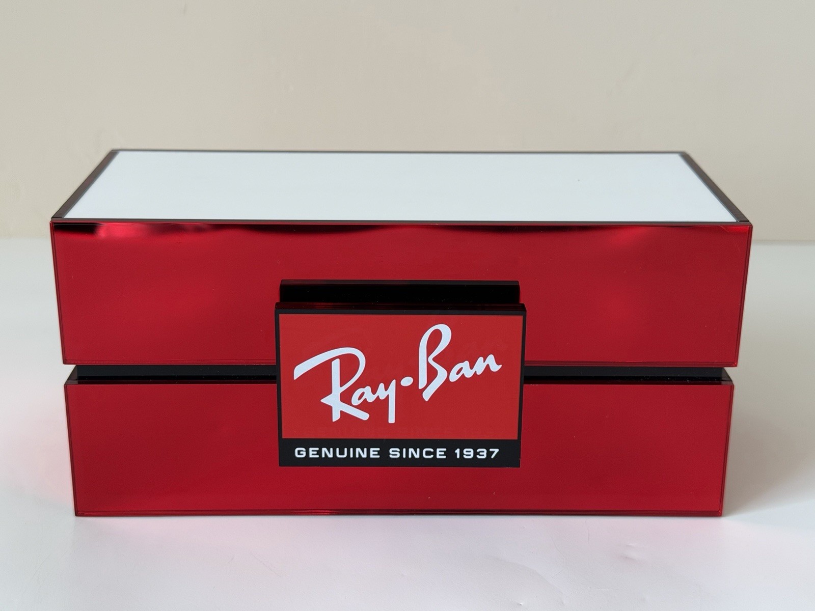 Ray-Ban Sunglasses Display Logo Sign 7×3 Rare Acrylic
