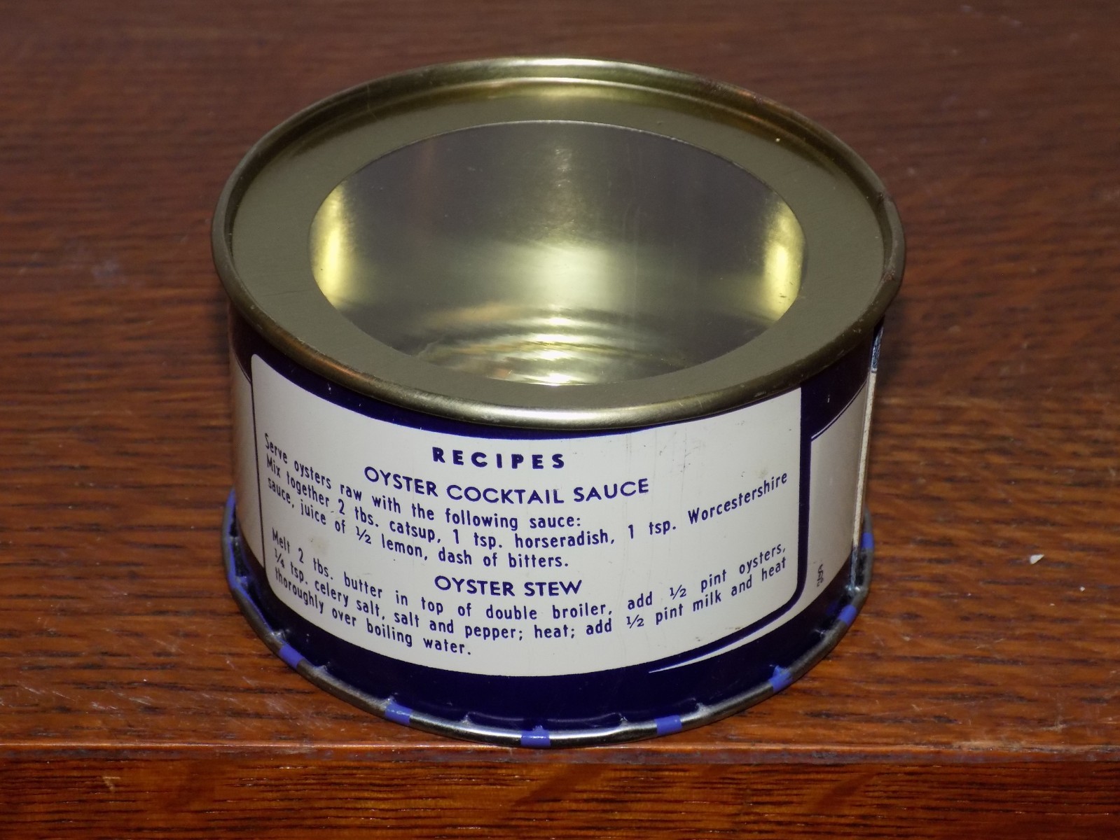 Vintage Nelson’s Brand Oyster 8 Ounce Empty Tin