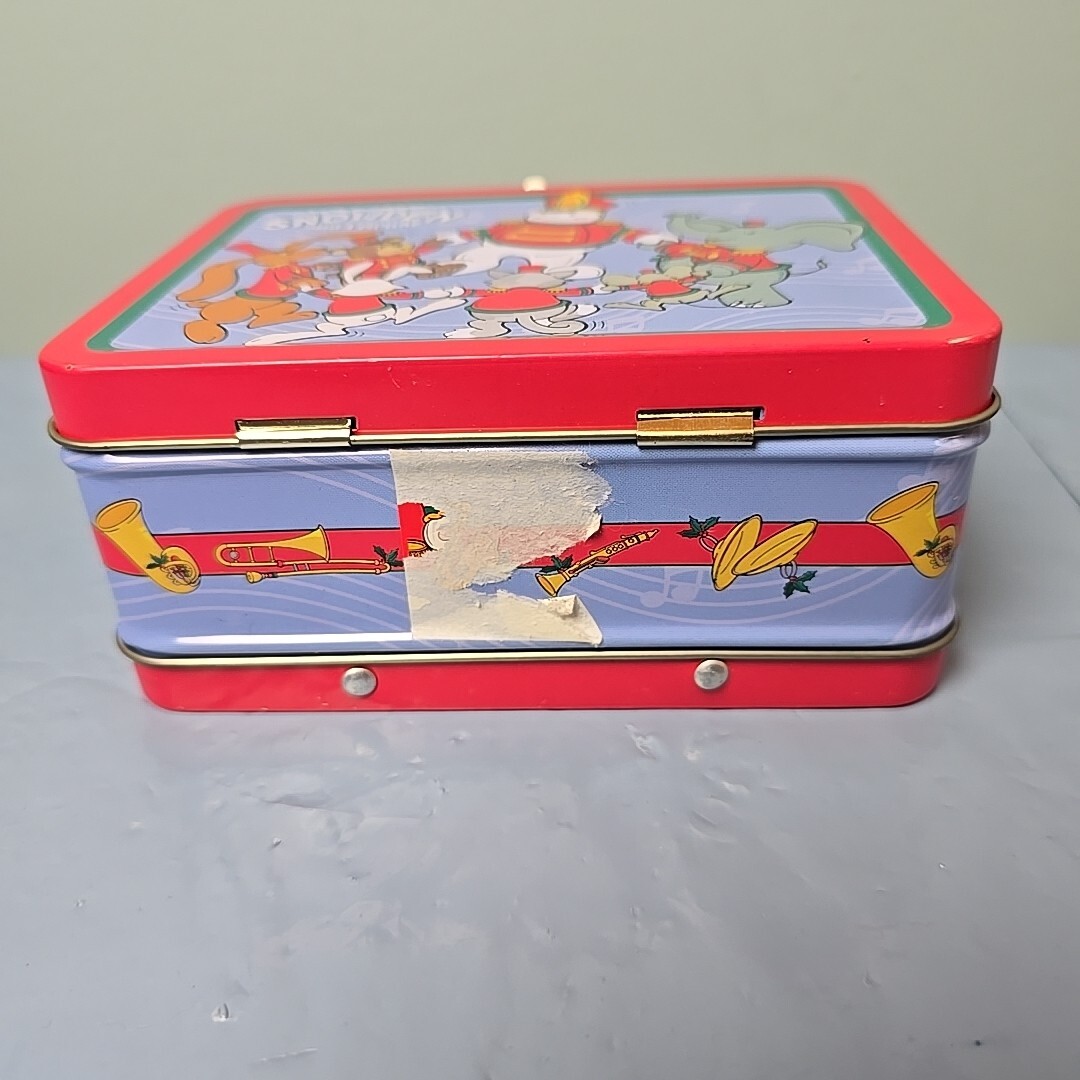 Snowden and Friends Small Tin Lunch Box Vintage 1999 Toy Soldier Holiday