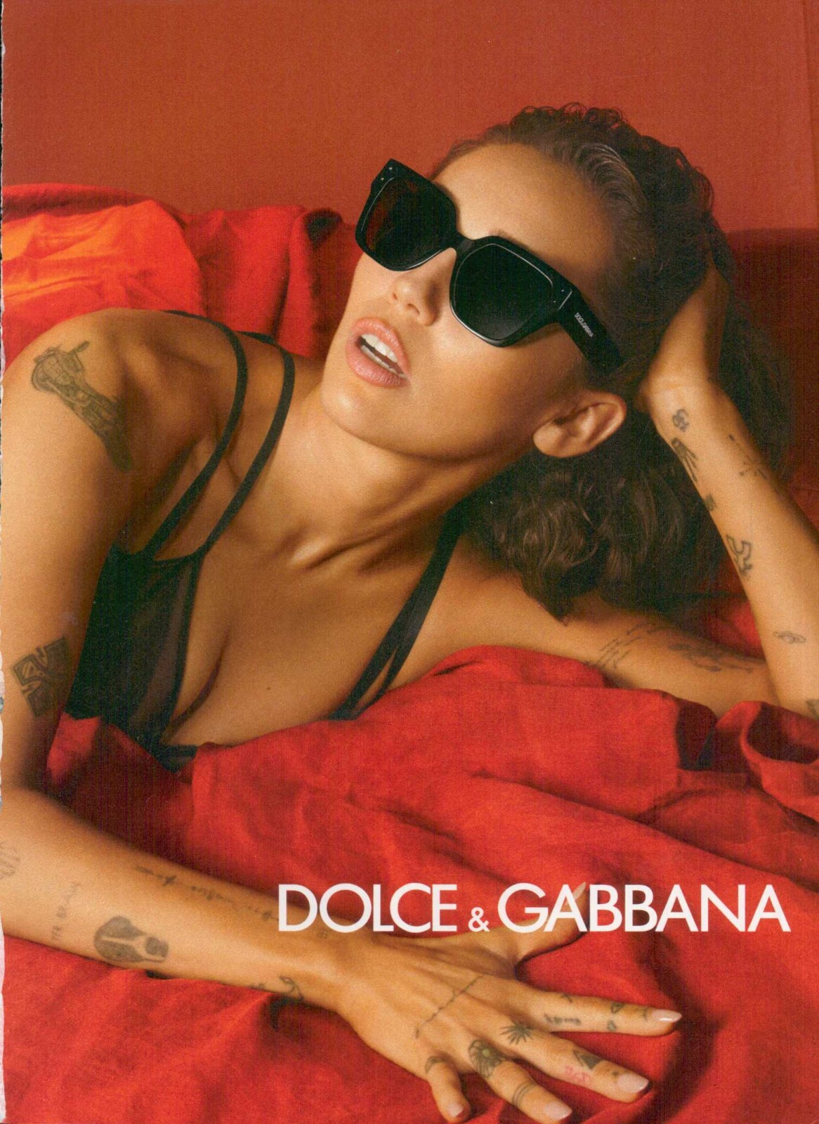 Dolce & Gabbana Miley Cyrus Magazine Print Ad Advert by Mert Alas 1pg 2024