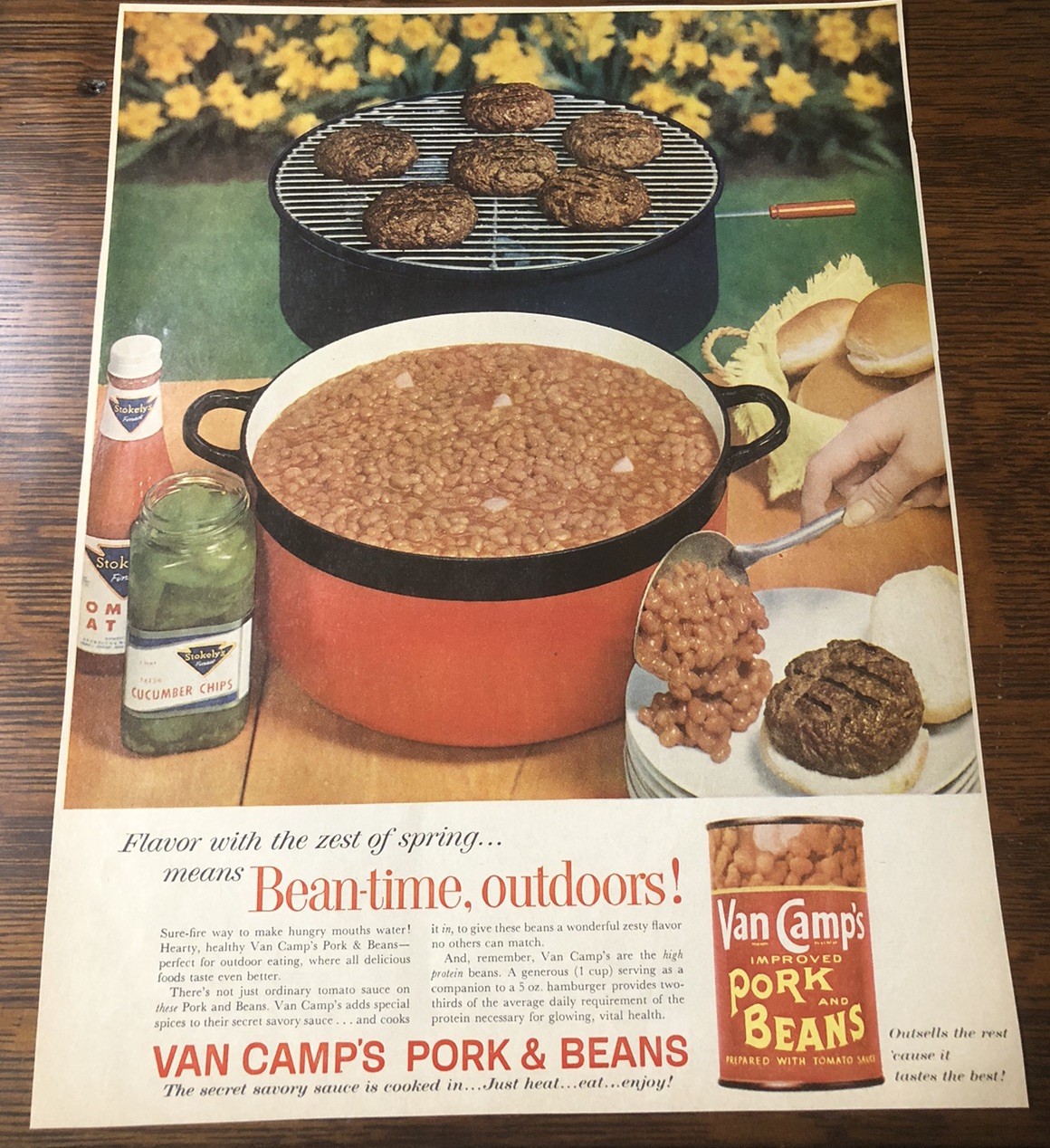 1958 Van Camps Pork & Beans – Vintage Magazine Ad