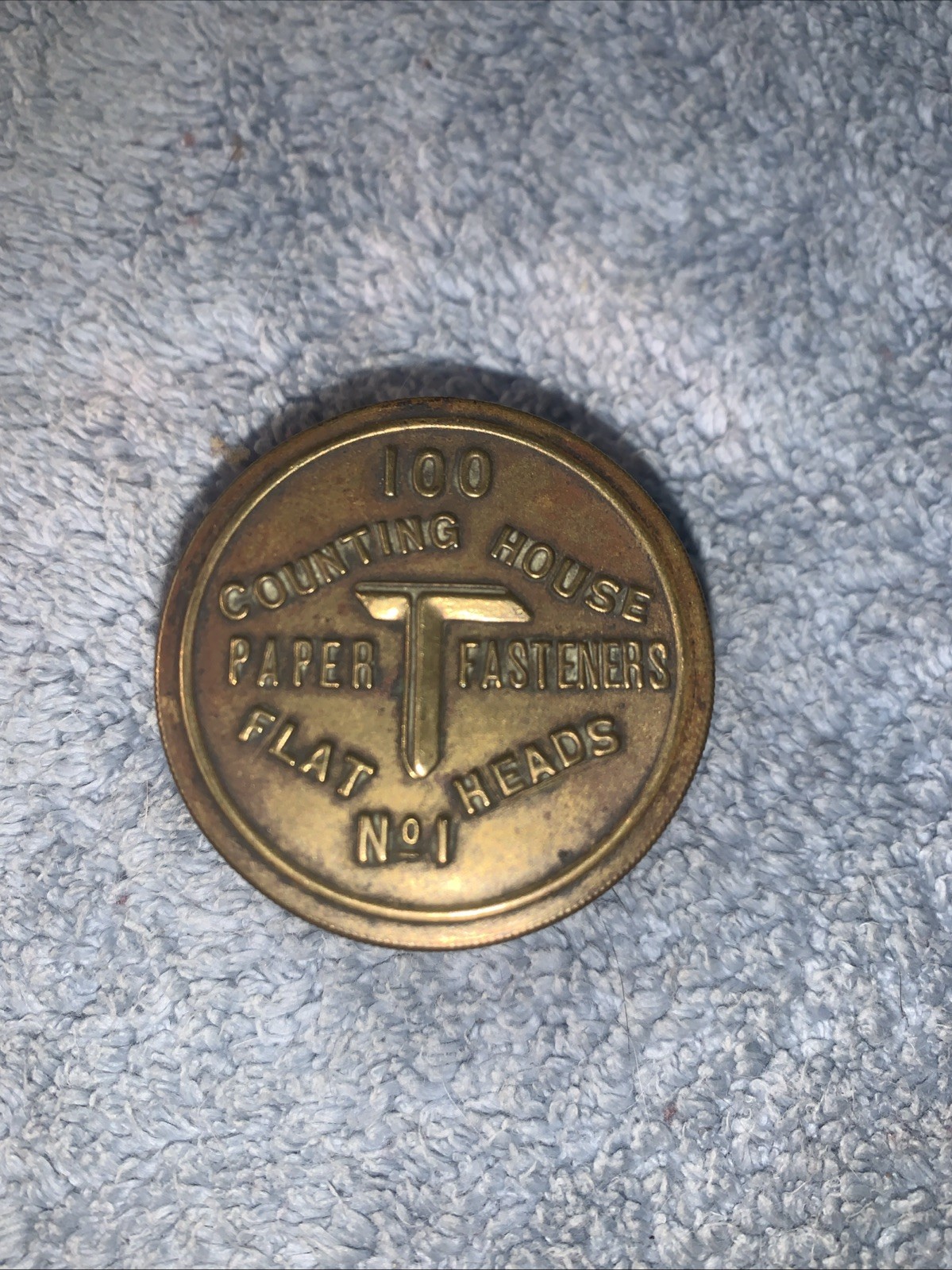 Counting House Paper Fasteners Flat Heads No 1 Tin W/ Fasteners