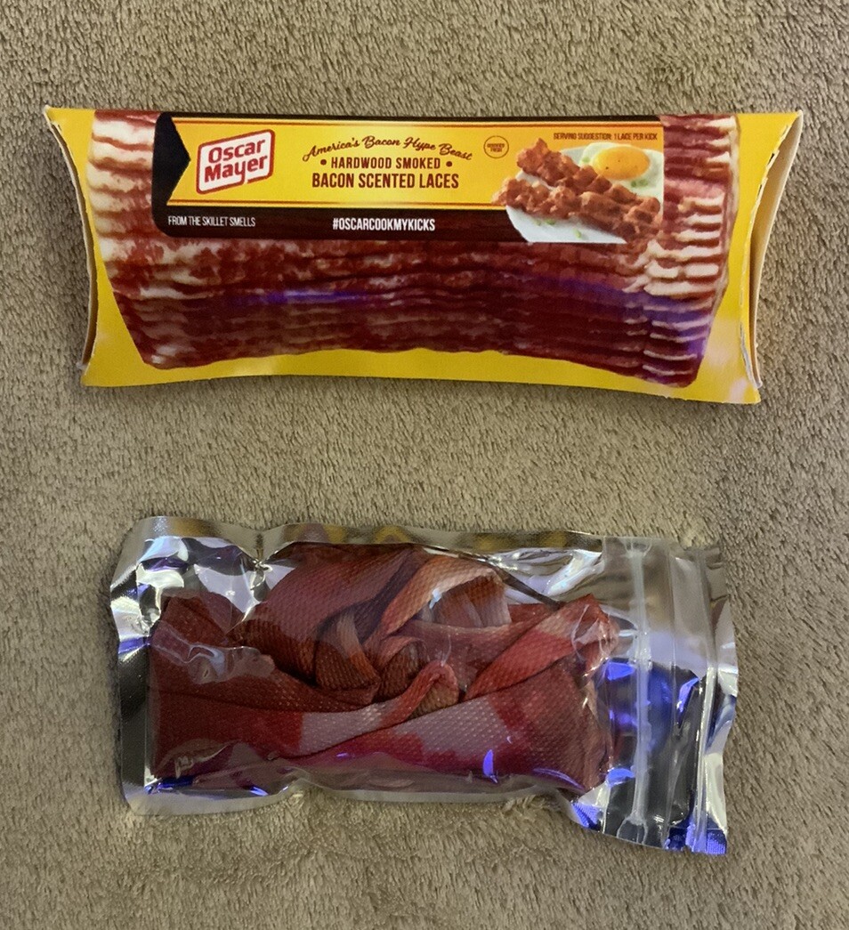 Oscar Mayer LIMITED EDITION BACON SCENTED Shoelaces Laces Meyer For Air Max
