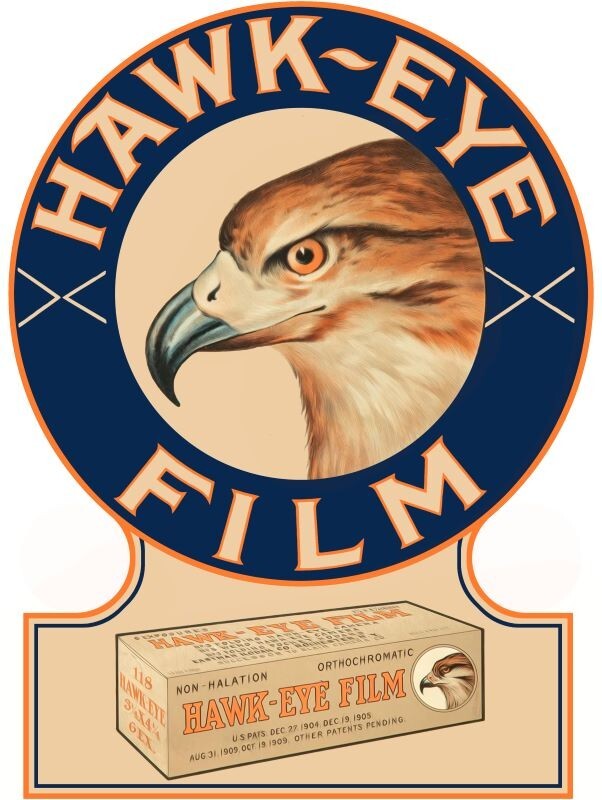 Hawk-Eye Film DIECUT NEW 28″ Tall Sign USA STEEL 6 lbs.