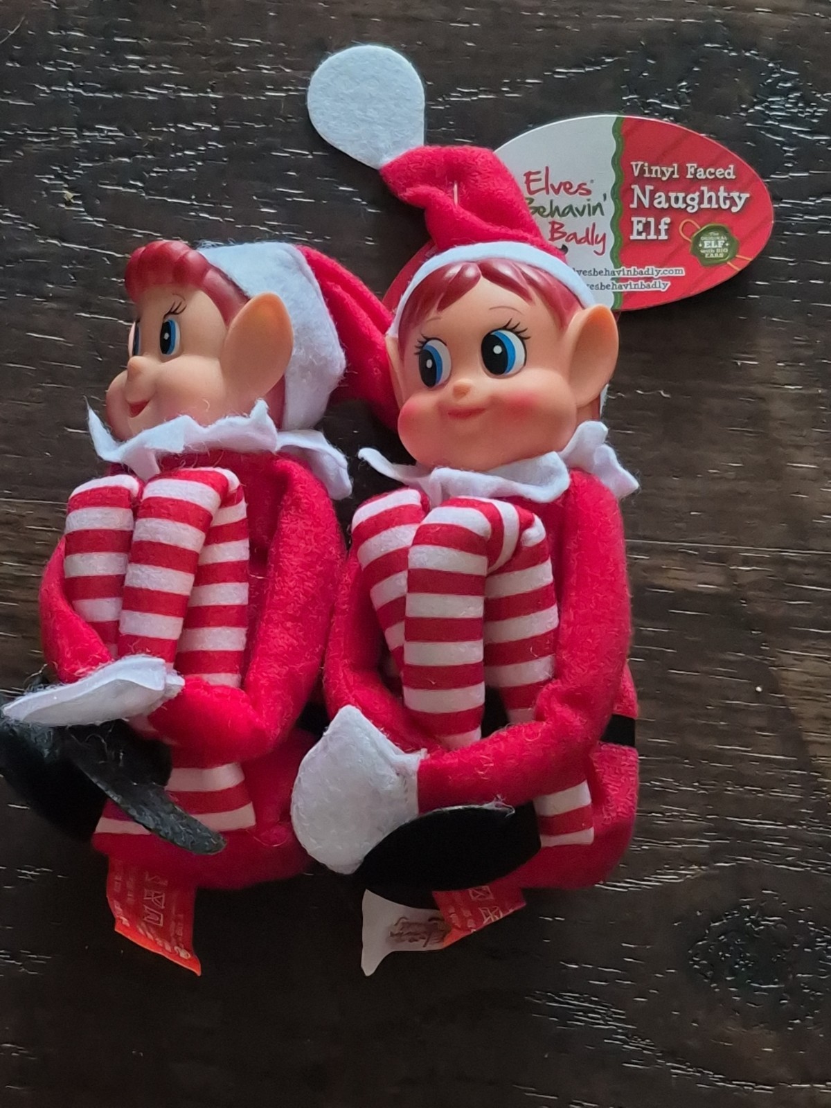 Christmas Elf Behaving Badly Plush Toy | Novelty Long Bendy Naughty Boy 2pack