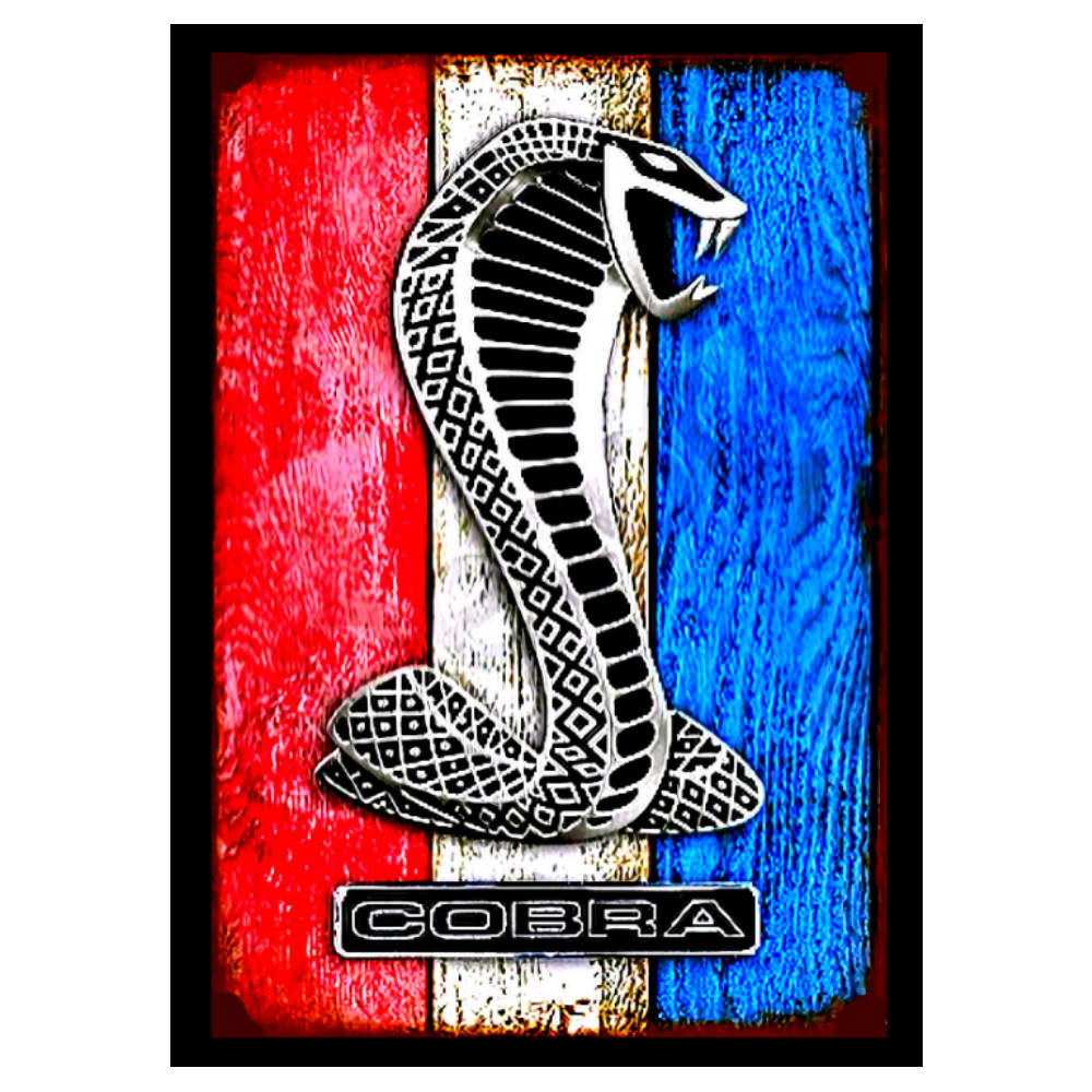 SHELBY COBRA SIGN STICKER VINTAGE REPLICA SIGN. Makes A Great Gift