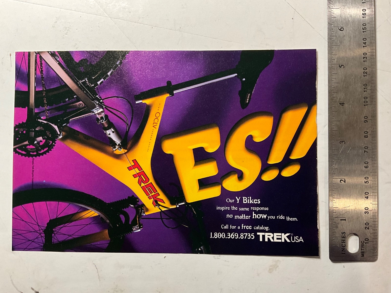 1996 Trek Y Y33 Full suspension Bike vintage print 1/2 page Ad 96