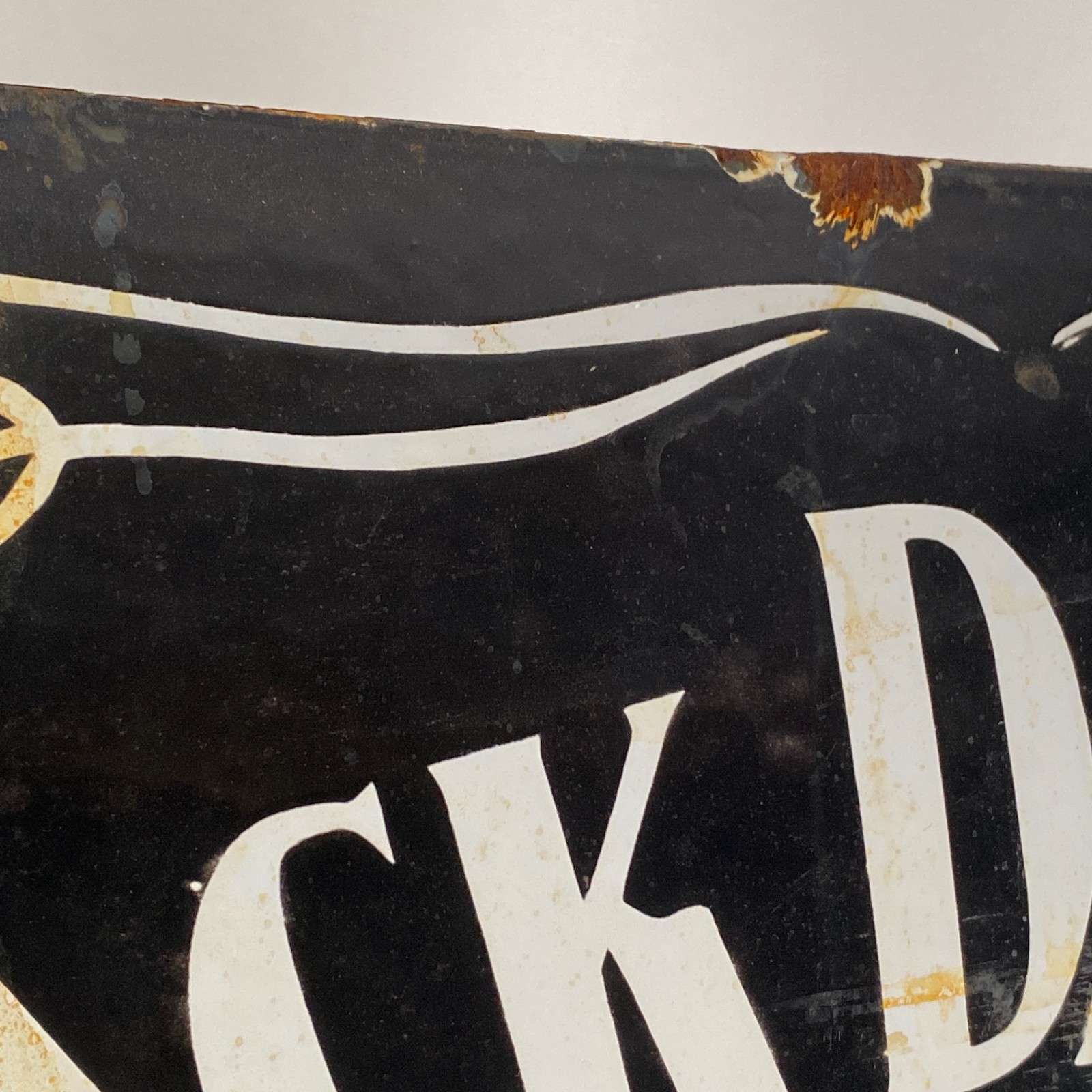 Jack Daniel’s Enamel Sign – 50x40cm (19.7×15.7″) – Big Distillery Collector Sign
