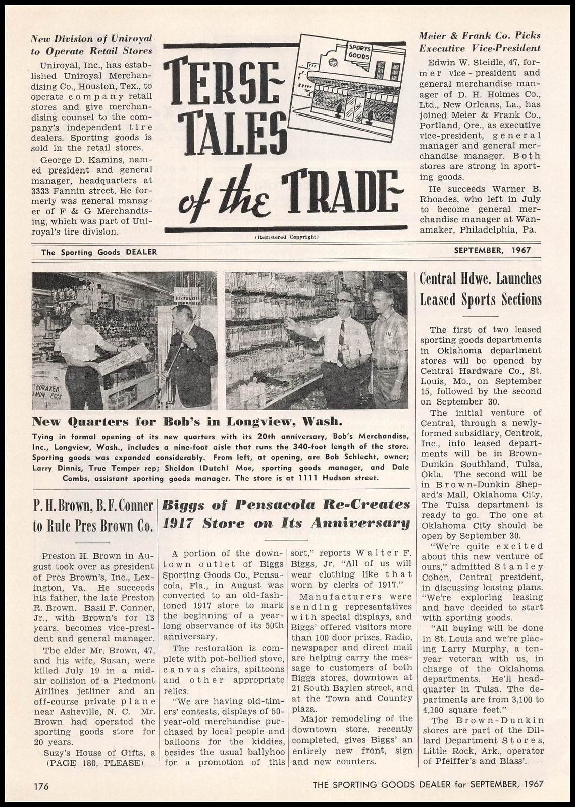 1967 Bobs Schlecht Sporting Goods Photos Longview Washington Article Print Ad