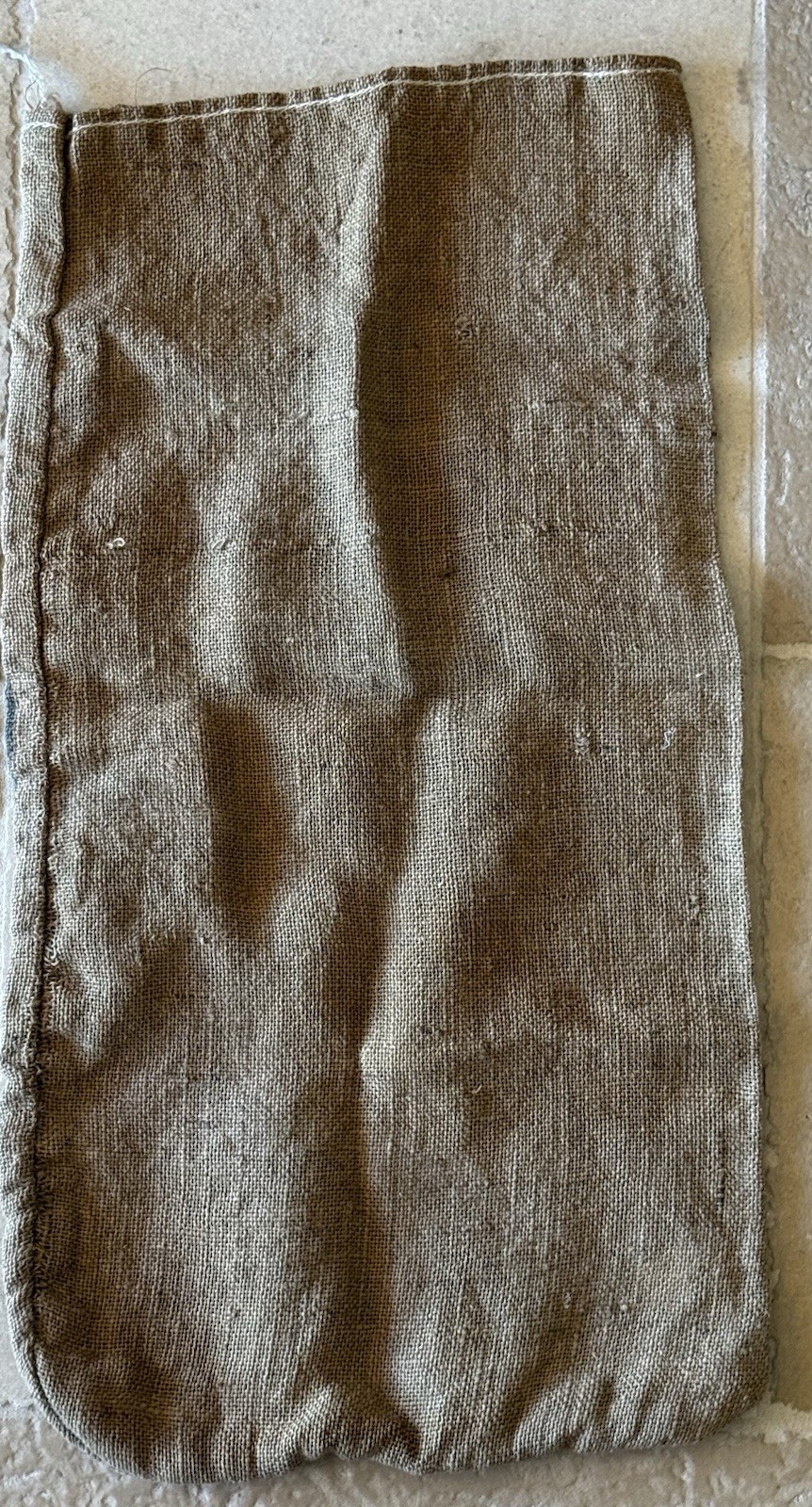 Vintage Red Flint Burlap Sack