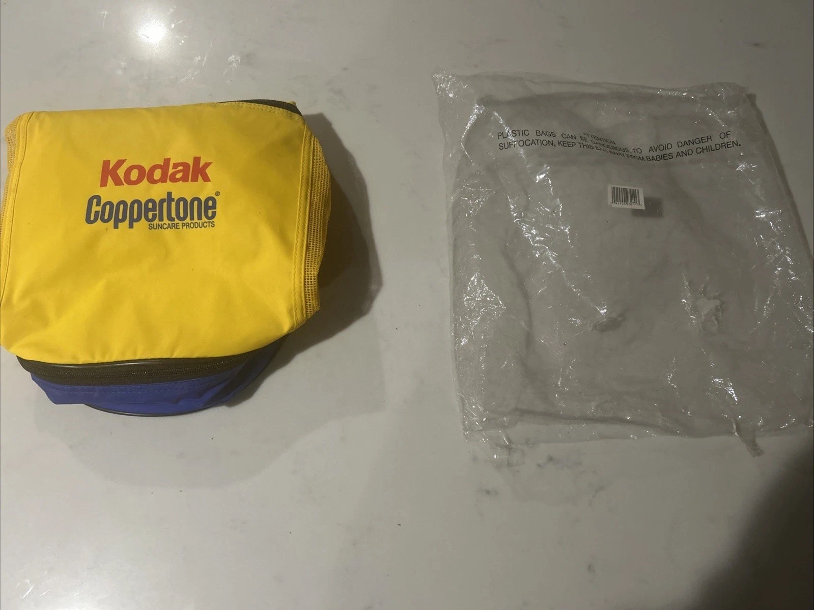NEW Vintage Kodak & Coppertone Picnic Beach Tote Bag Cooler w/Shoulder Strap &