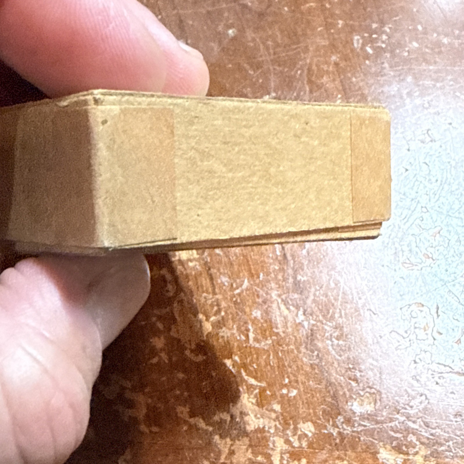 Antique Cardboard Box Of Old Metal Pin Card Holders