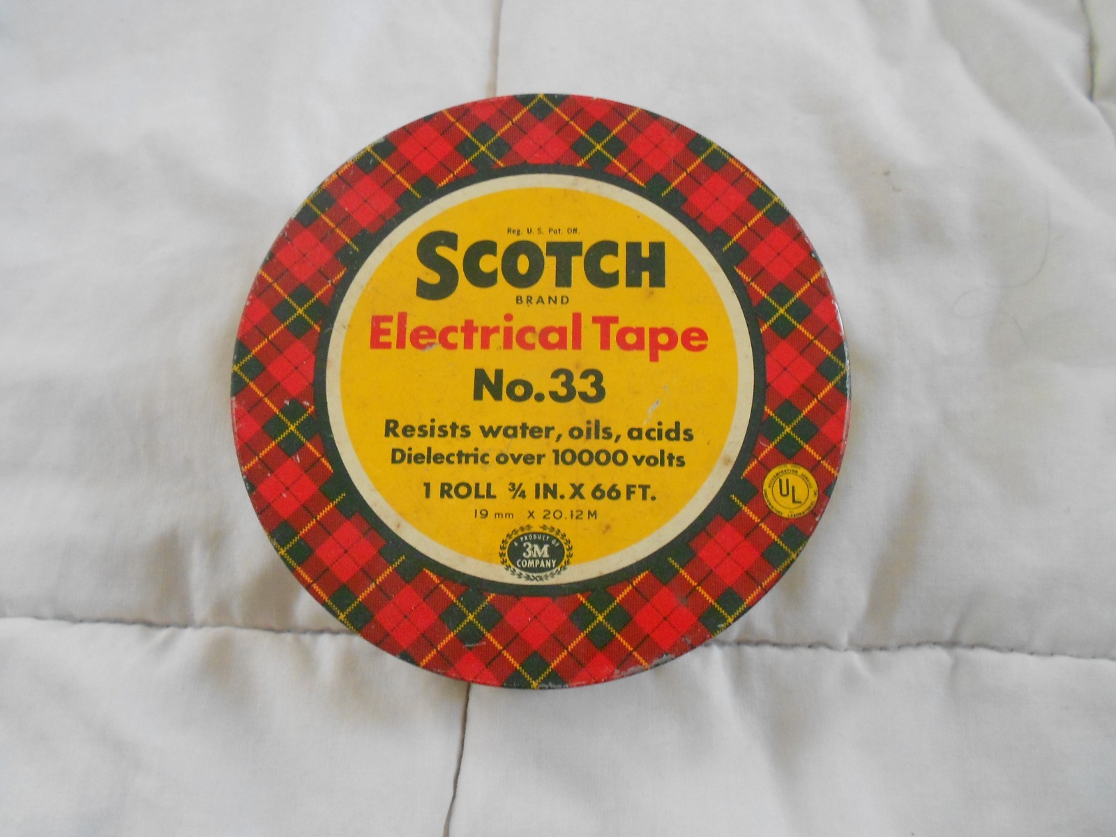 Vintage Scotch Electrical Tape Tin No. 33 – Tin Only, No Tape