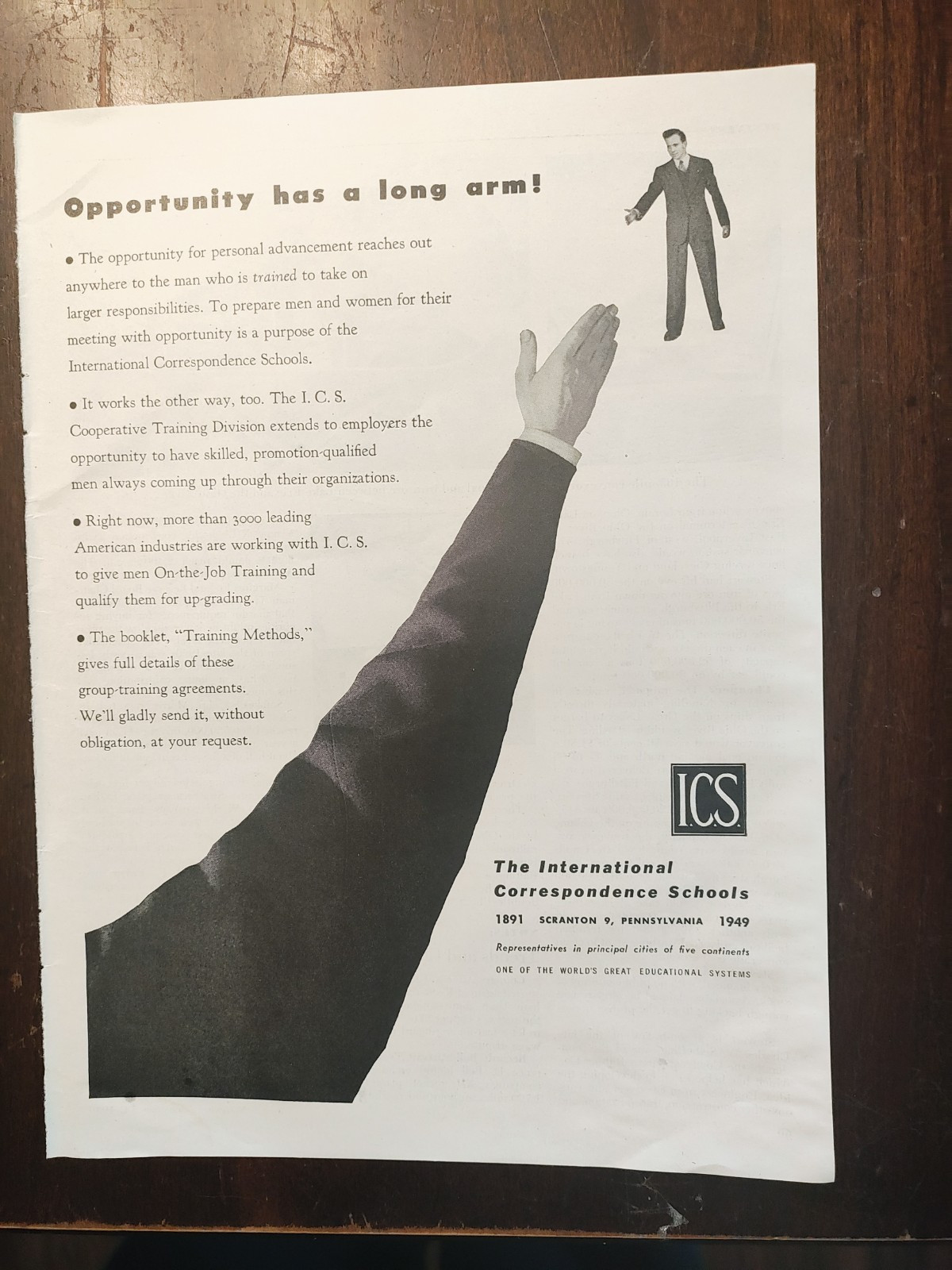 1949 International Correspondence Schools Vintage Magazine Ad Nice Image