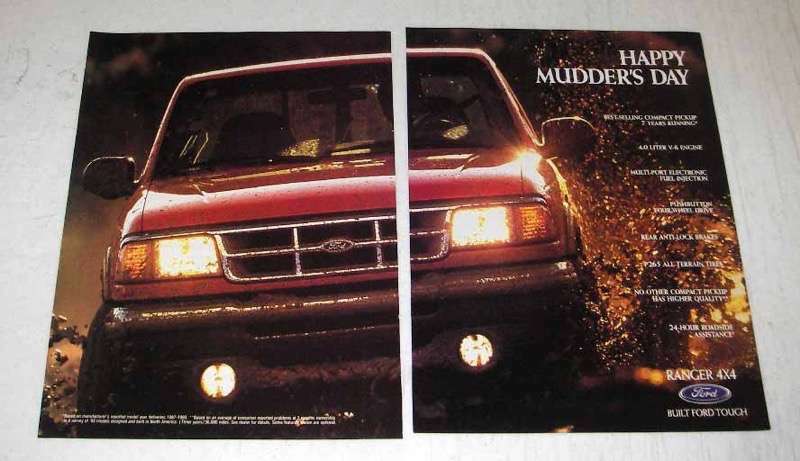 1994 Ford Ranger 4×4 Pickup Truck Ad – Mudder’s Day