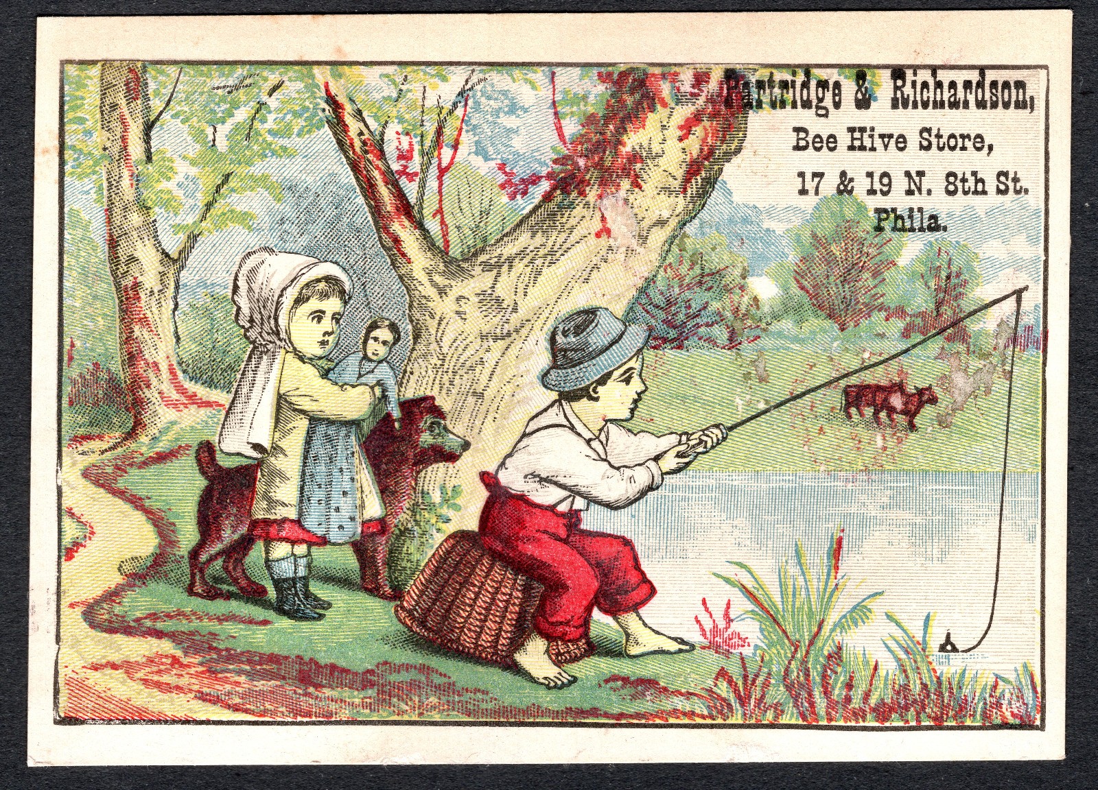 Partridge & Richardson Bee Hive Store, Philadelphia Vcitoriam Adv. Trade Card