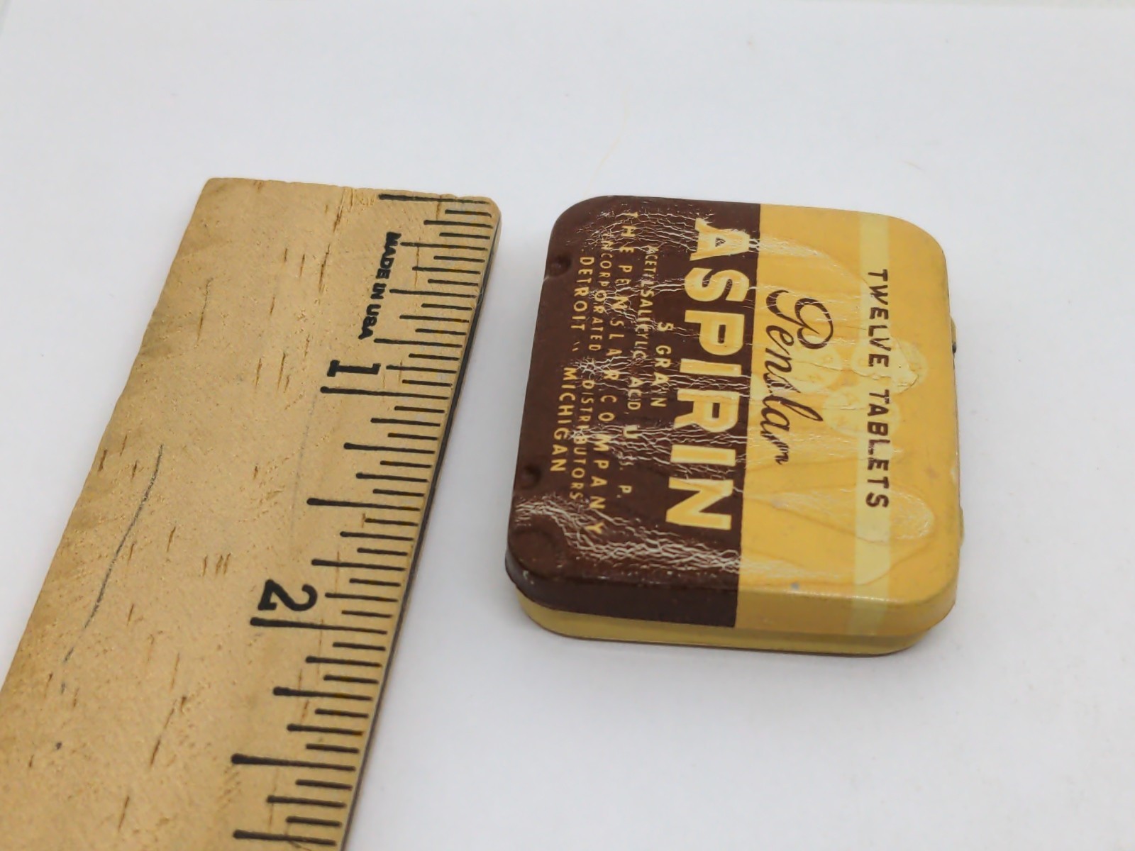 Penslar Aspirin The Penslar Company Incorporated Detroit Michigan vintage tin