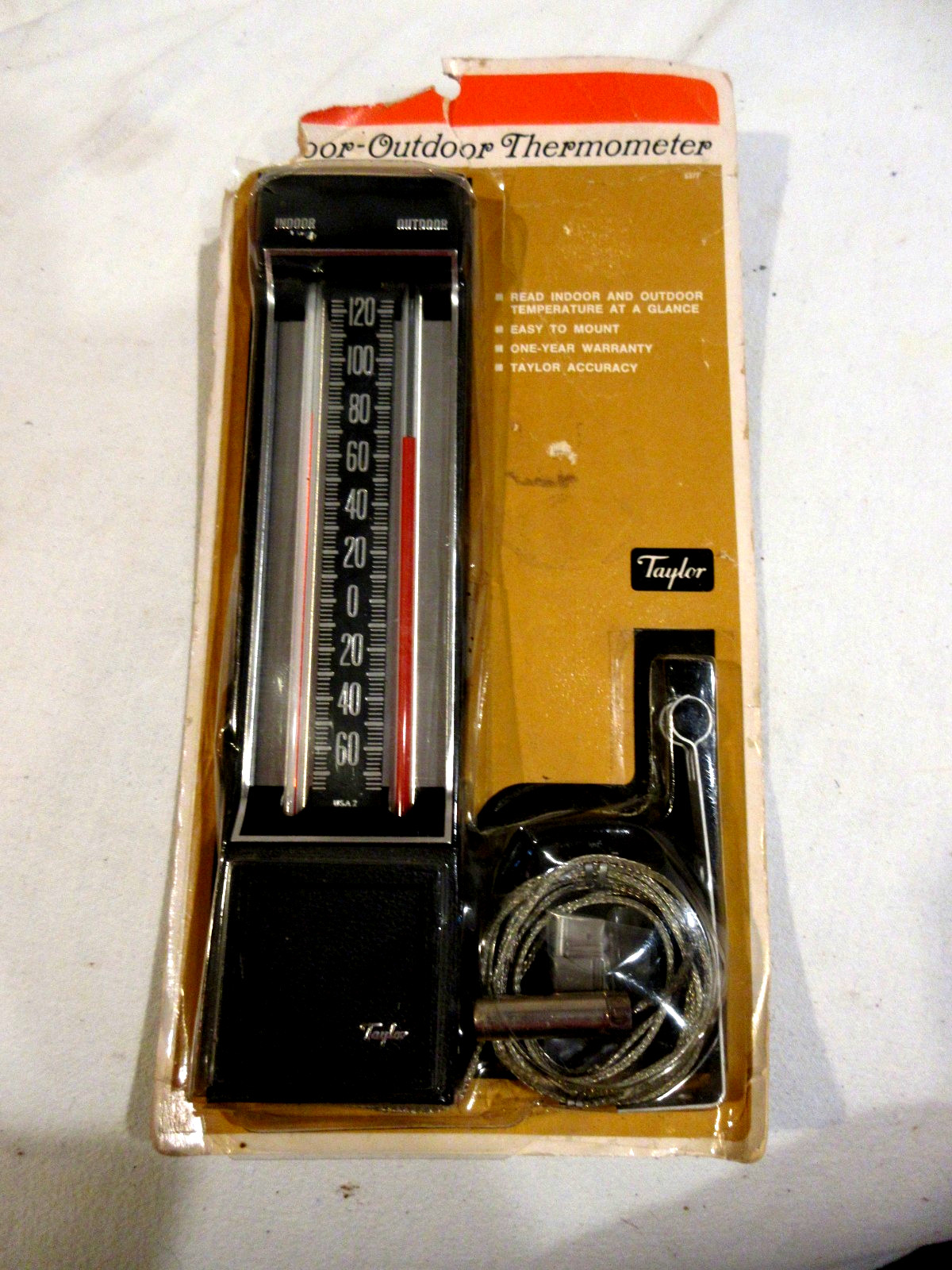 Vintage 1980 Taylor Indoor/Outdoor Thermometer NIP