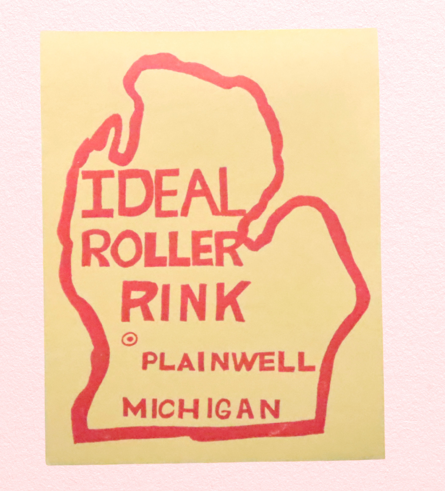 Plainwell Michigan 1940s Original Roller Skating Rink Sticker Ideal Label Rare