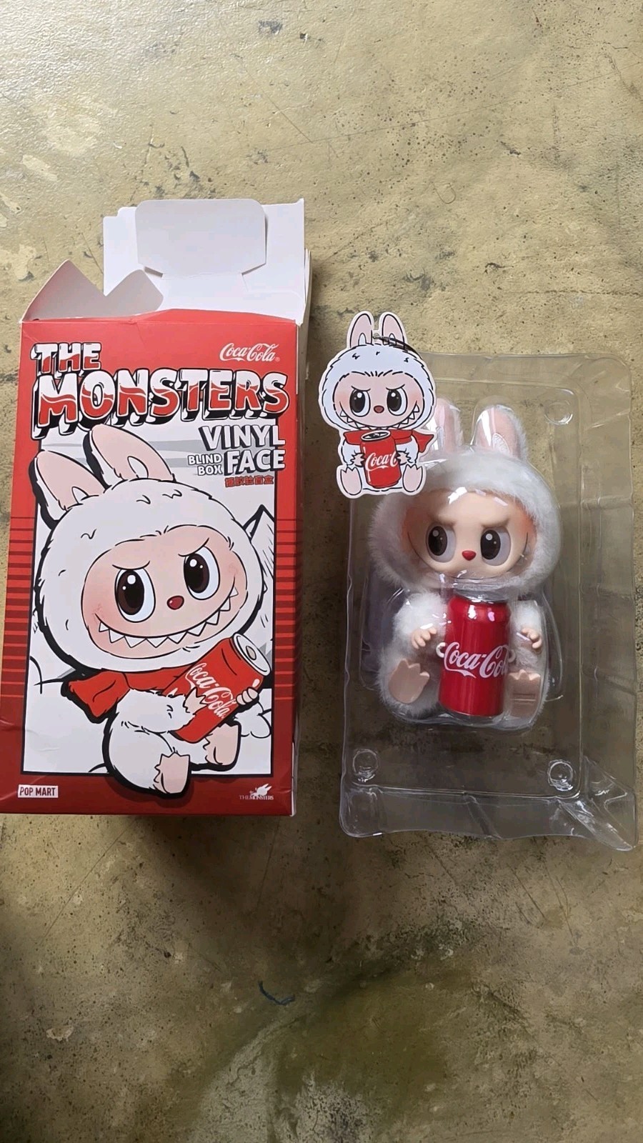 POP MART THE MONSTERS USA LABUBU COCA-COLA Plush pendant OPENED original
