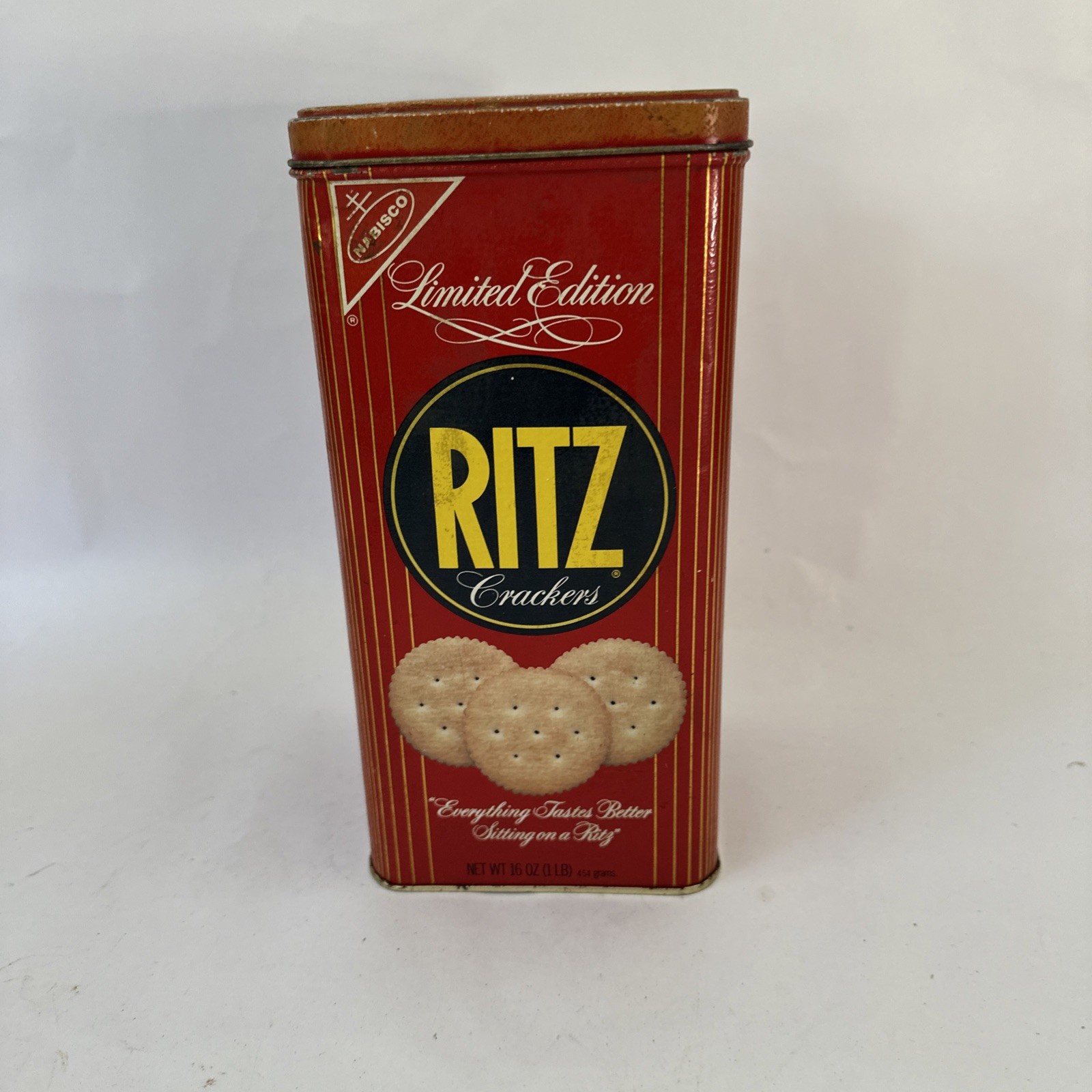 Vintage 1986 Limited Edition Nabisco Ritz Crackers Tin Container 16oz