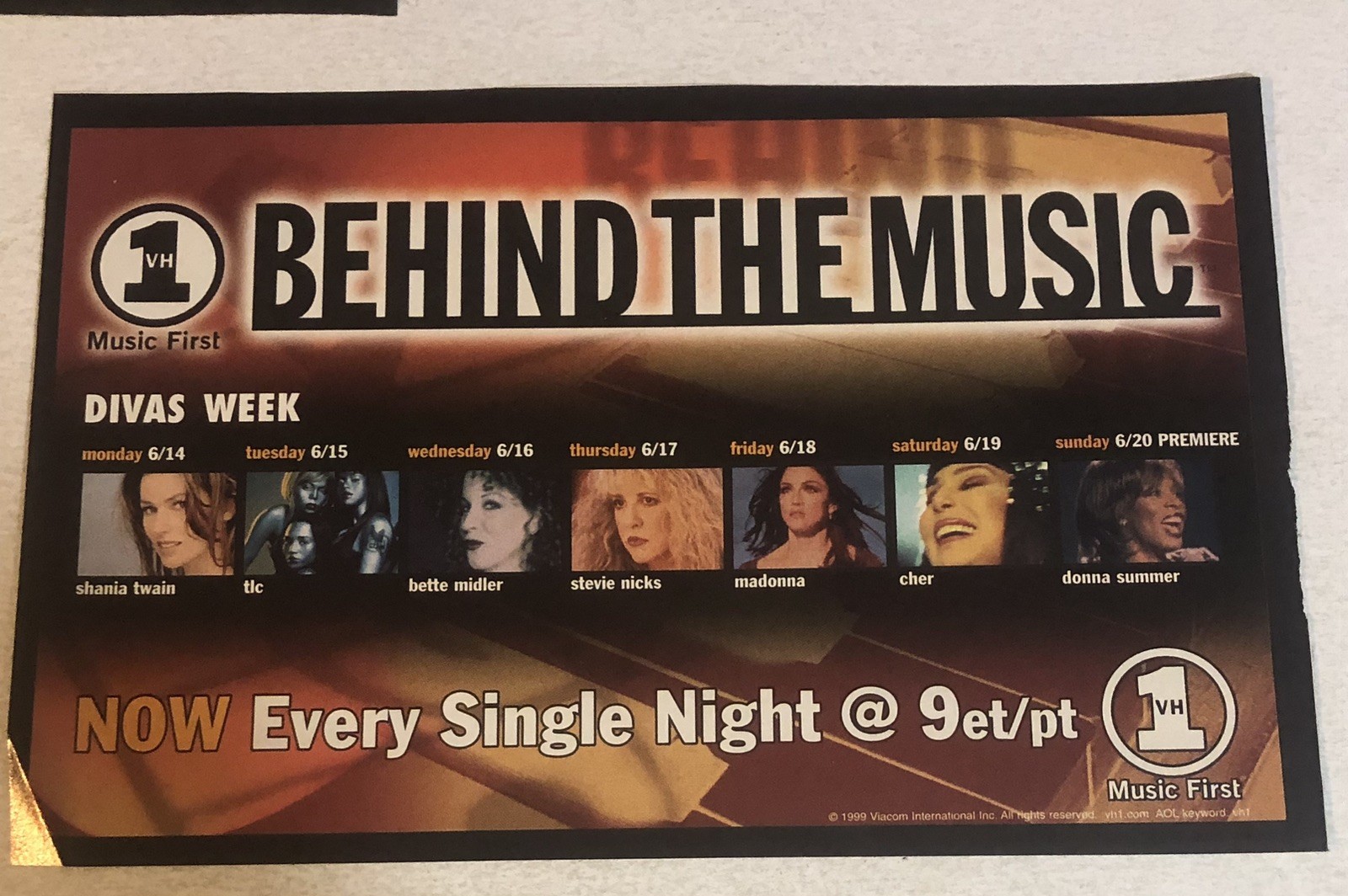 VH1 Behind The Music Vintage Print Ad Tpa32
