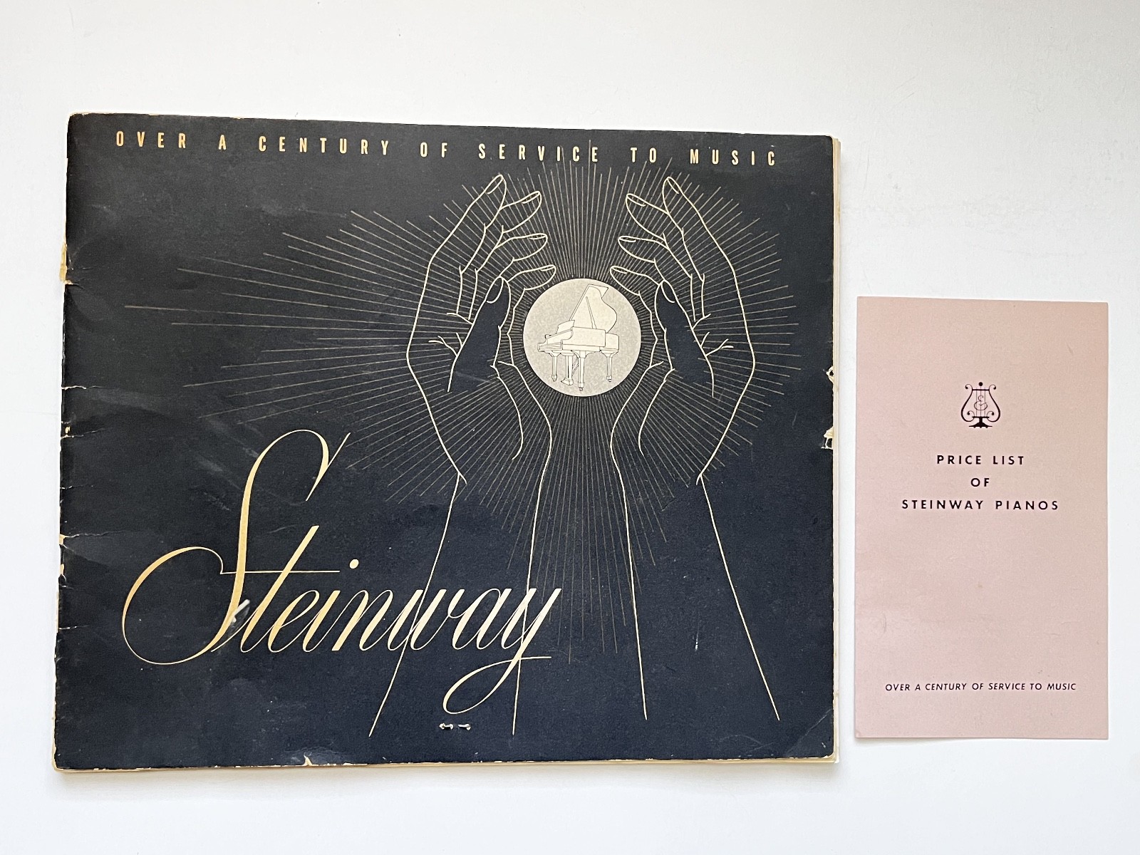 Steinway & Sons Piano Brochure & 1956 Price List w/ HermaBammann Card