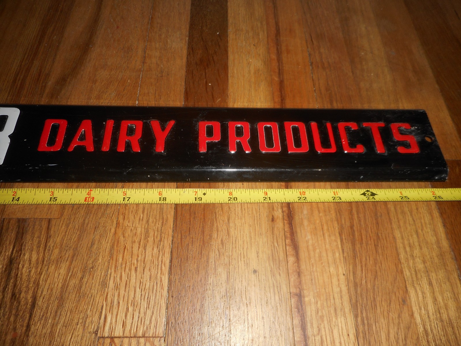 Vintage RARE ROCHESTER MN DAIRY PRODUCTS Advertising DOOR PUSH & HANDLE SIGN