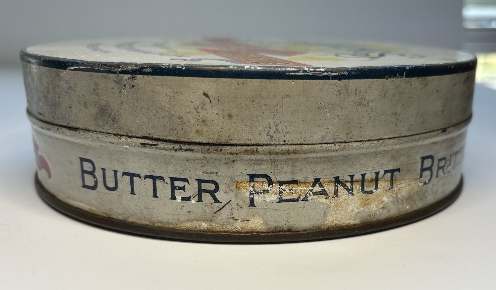 Rare Antique Cummings Butter Peanut Brittle Advertising Tin Lithographed 1 Lb PA