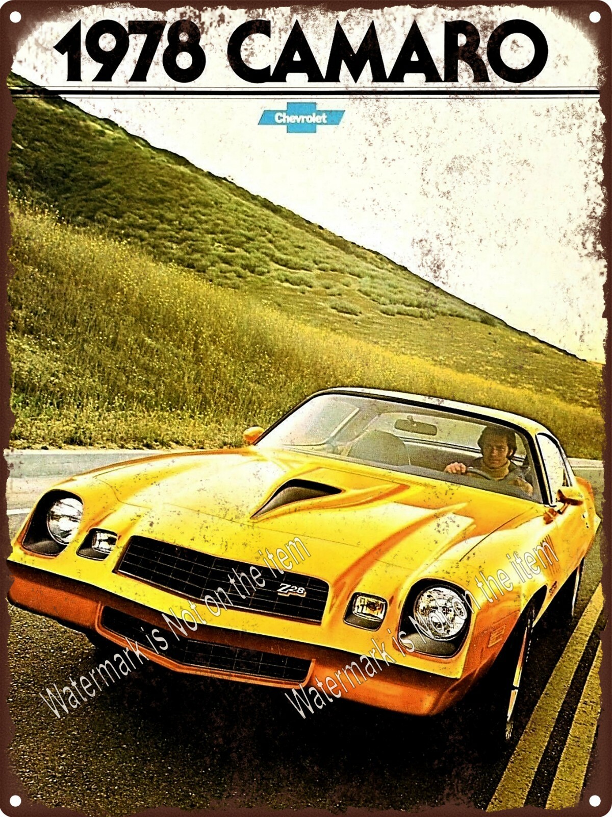 1978 CHEVROLET CAMARO Garage Shop Man Cave Metal Sign 9×12″ A200