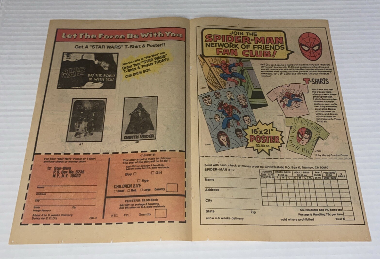 Vintage 1978 Print AD Spider-Man Network Friends Fan Club Star Wars Offer 1970s