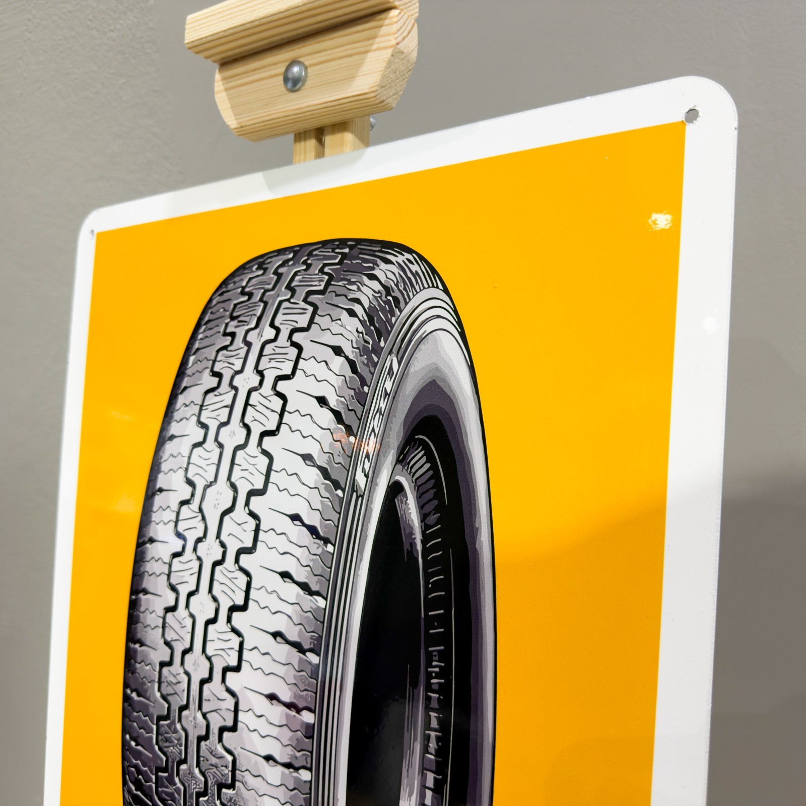 Pirelli Tyre Advertising Sign–Heavy Metal Garage Decor – 40×60 cm (15.7″ × 23)
