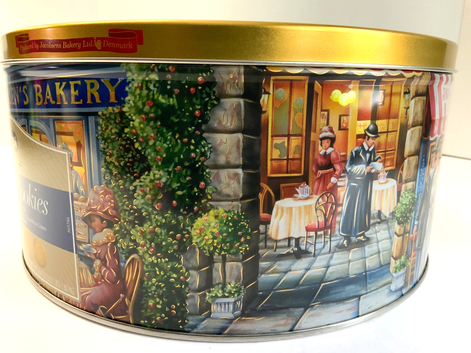 Jacobsens Danish Butter Cookie Collectible Tin EMPTY Sam’s Club 2025 Christmas