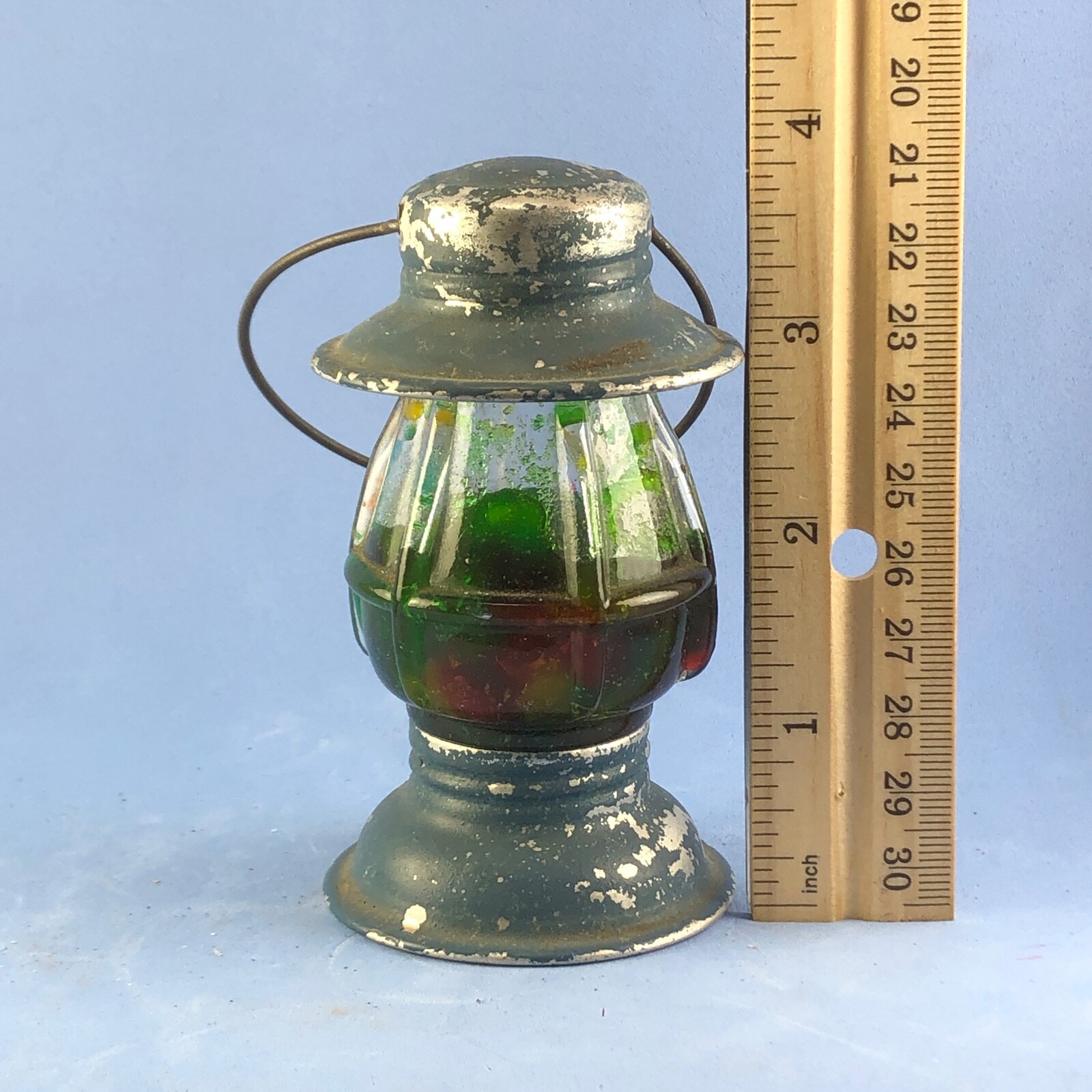 Lantern, V.G. Co. #2 Vintage Glass Candy Container by Victory Glass Co. c 1942