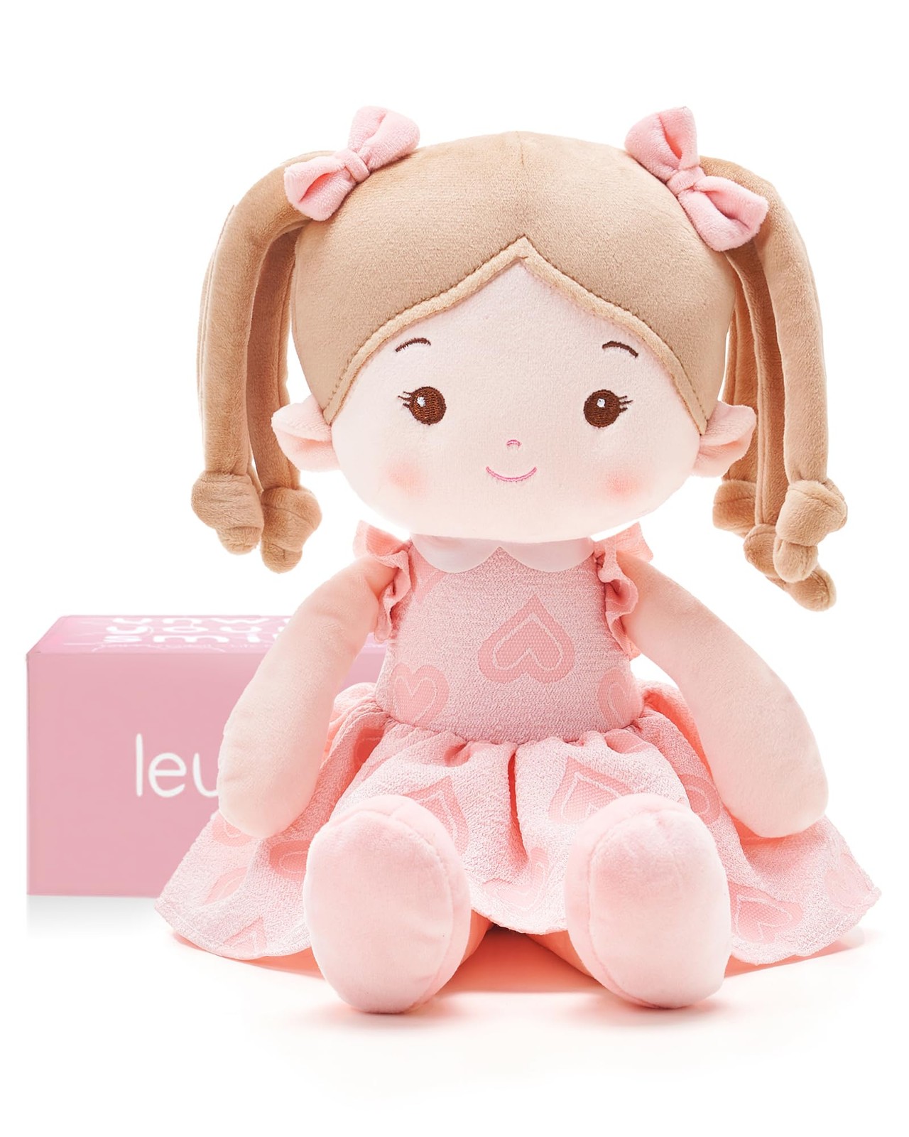LeyaDoll 16 inches (L) x 8 (W) x 3 (H), Sweetheart Girl-pink