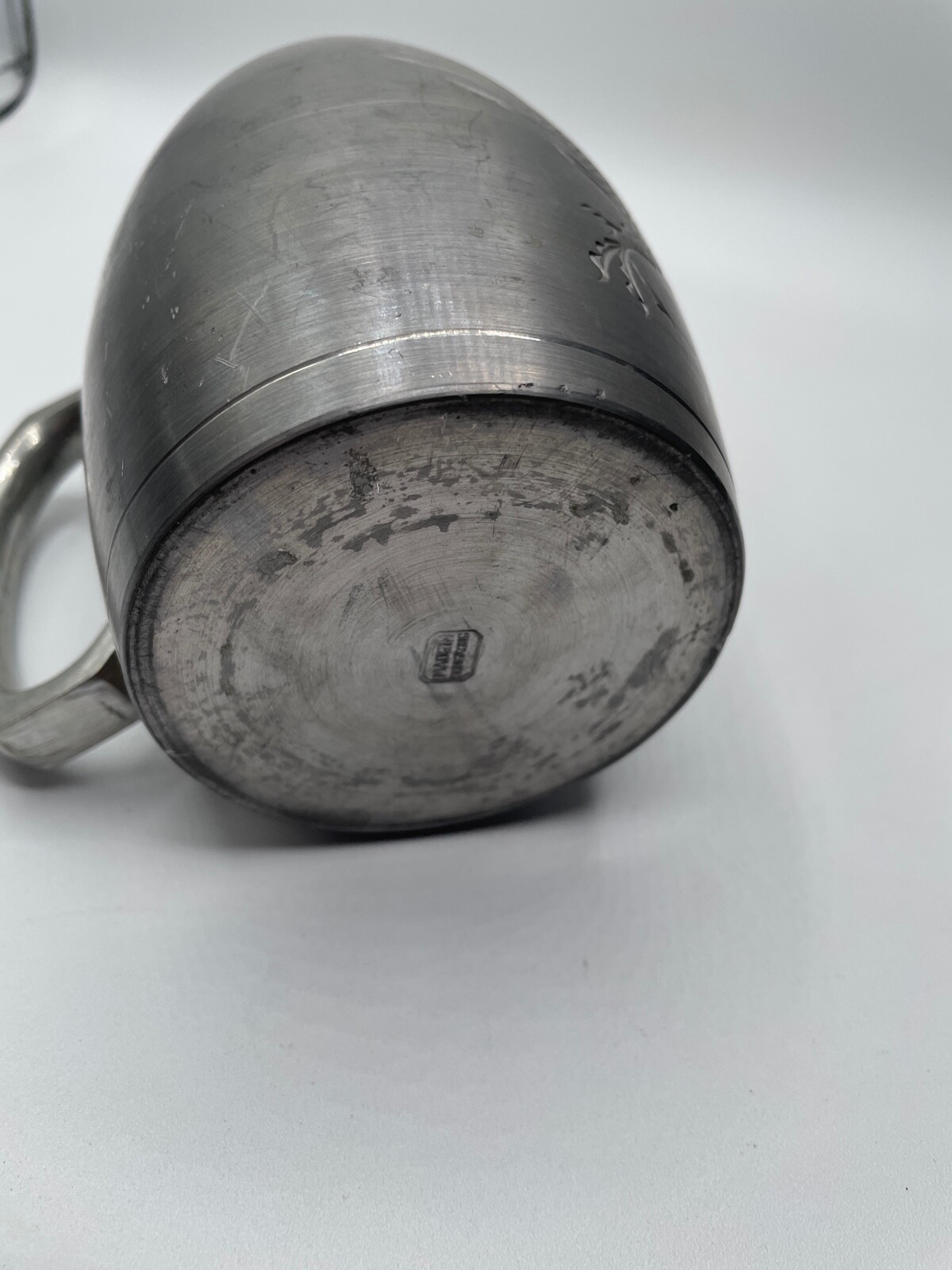 Hong Kong Pewter Hand Carved Dragon Stein Mug