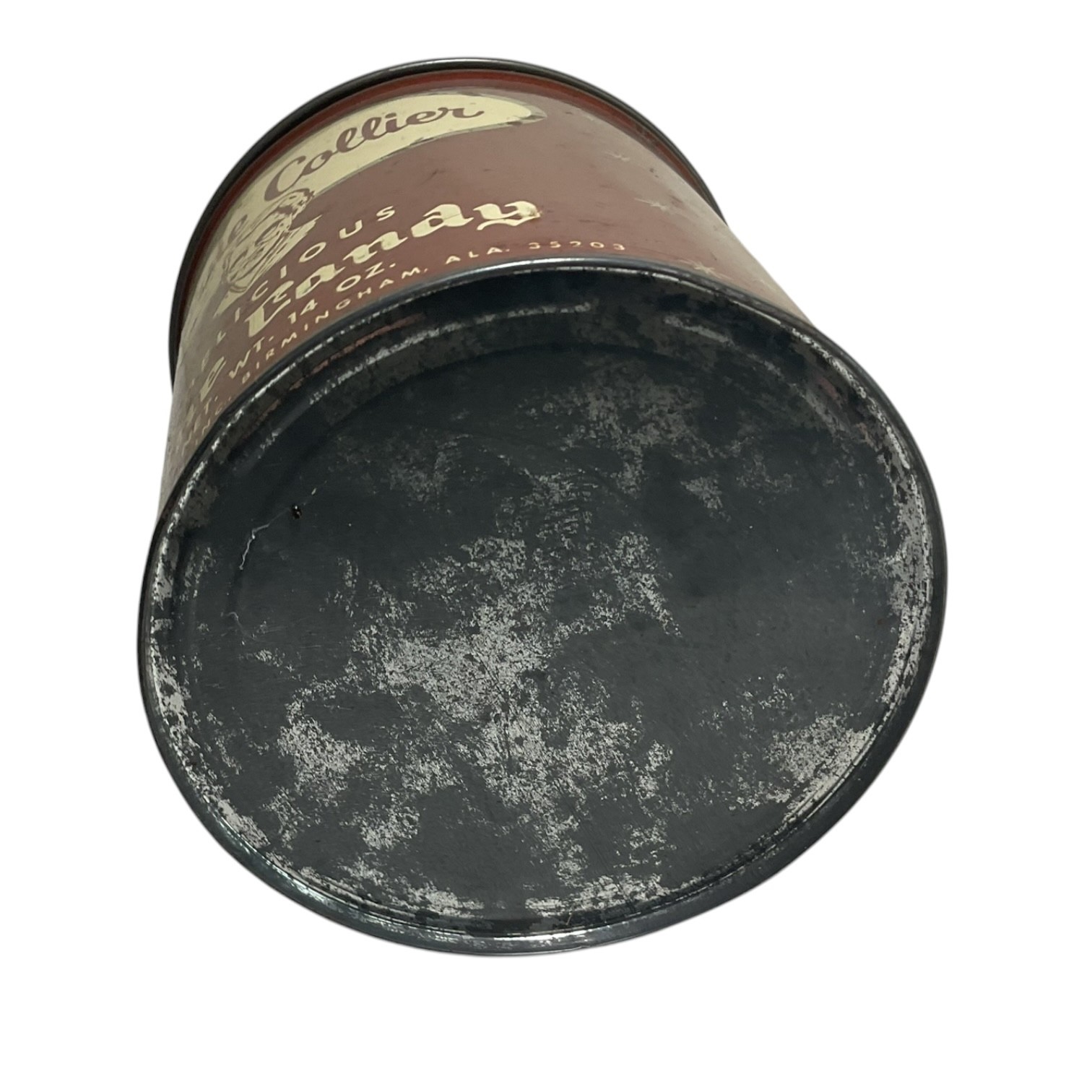 Vintage Verne Collier Fine Candy Tin 14 Oz Birmingham Alabama Metal Canister