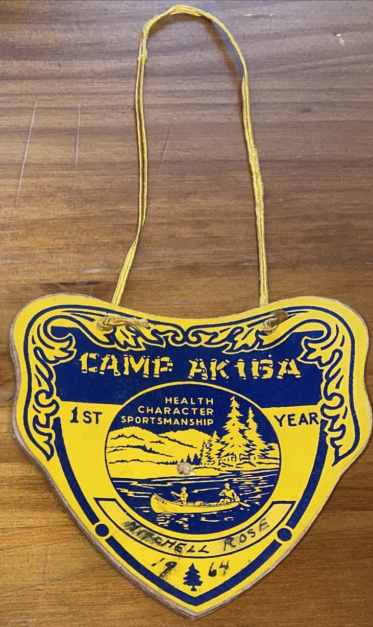 VINTAGE 1964 CAMP AKIBA 1st YEAR AWARD PLAQUE- Girls | Boys CAMP AKIBA Memories