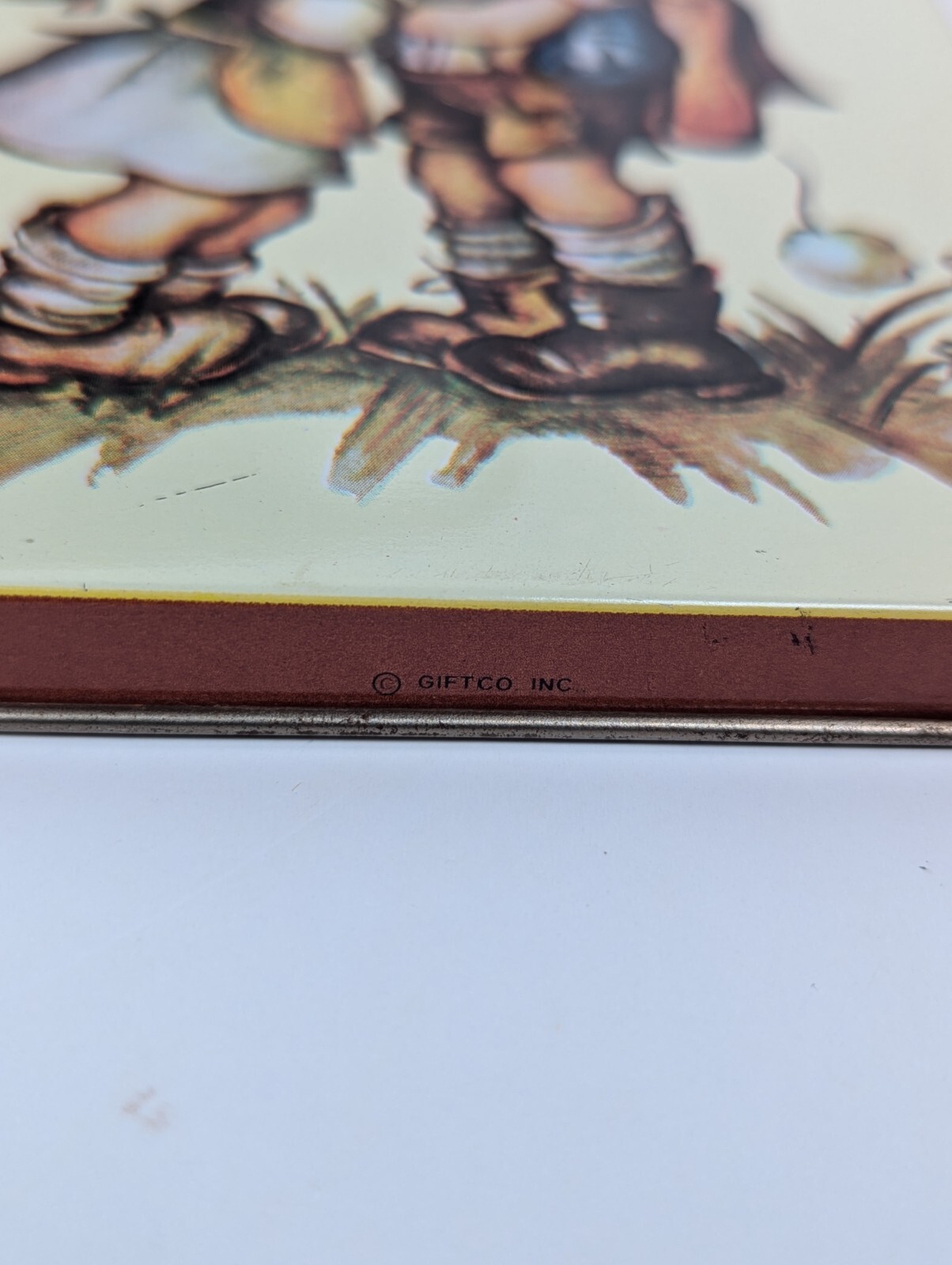 Tin Box Trinket Vintage Giftco Note Paper In Tin Box Little Boy * Girl