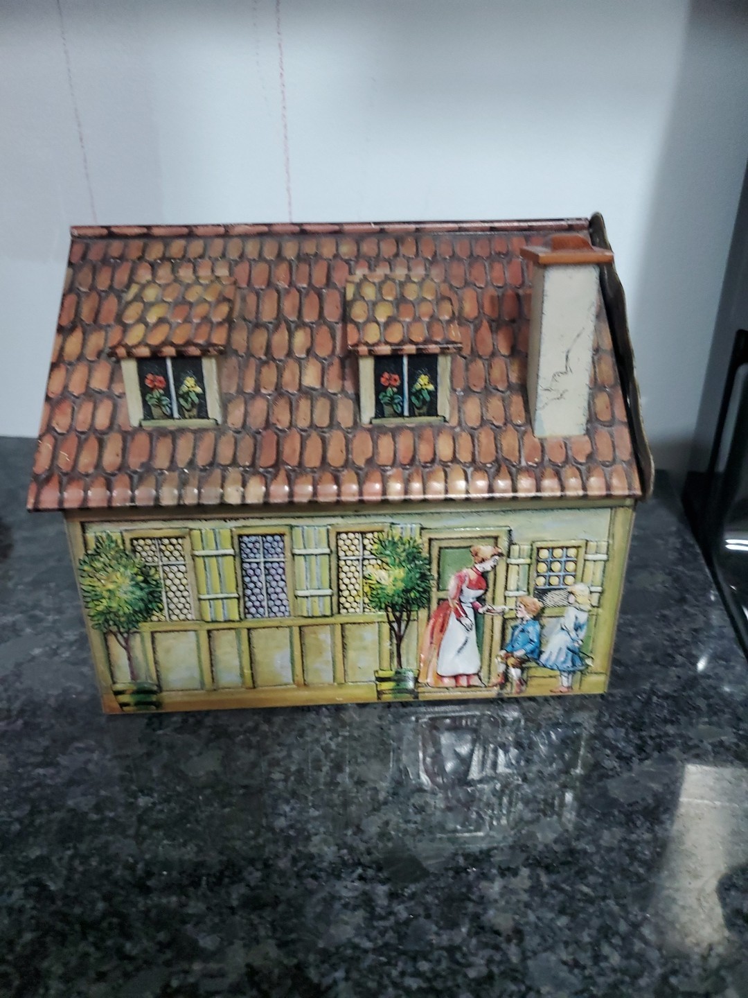 Heinrich Haeberlein Vintage Tin of a House
